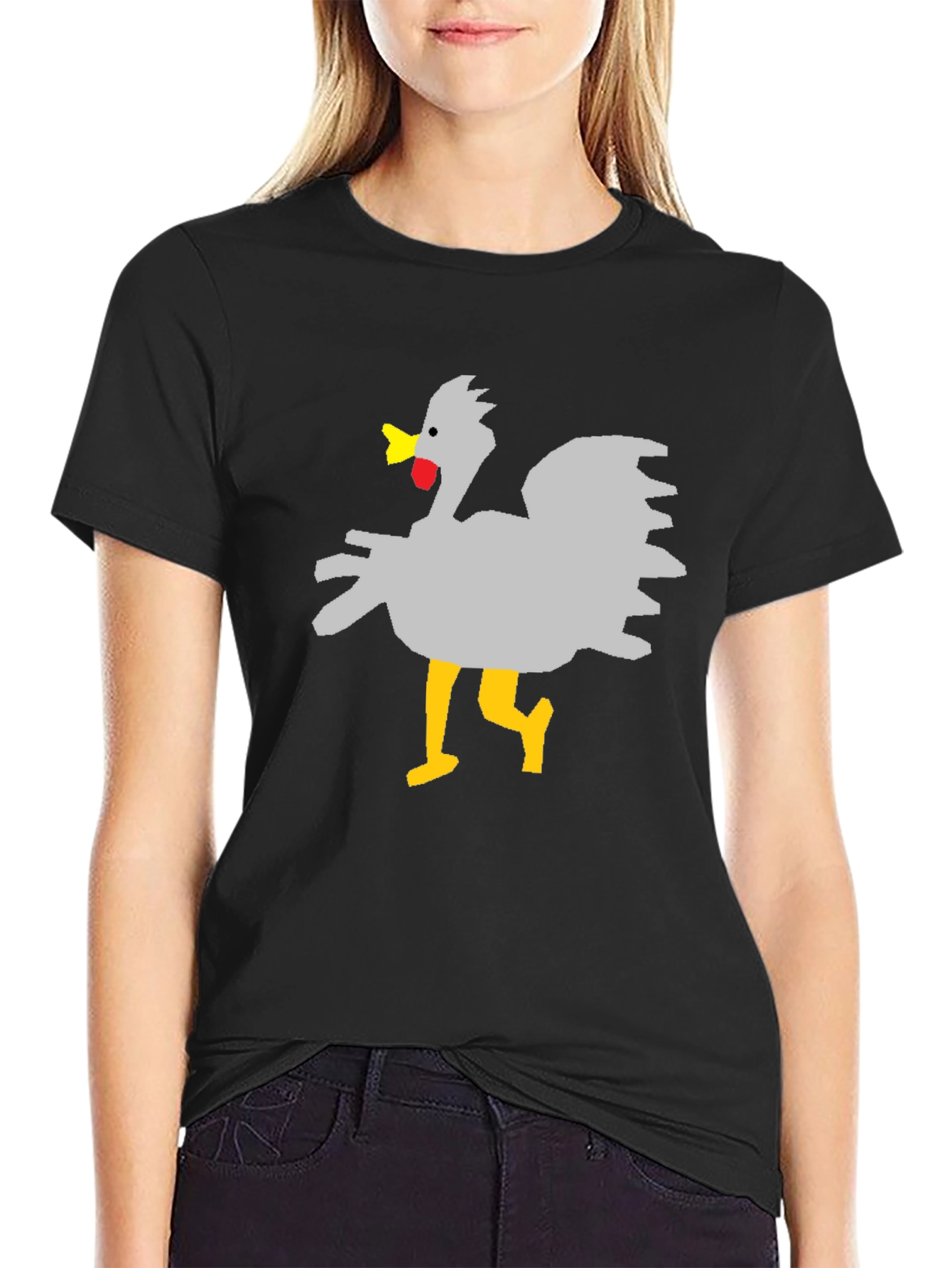 Funny Chicken Graphic T-Shirt - Unisex Black Tee