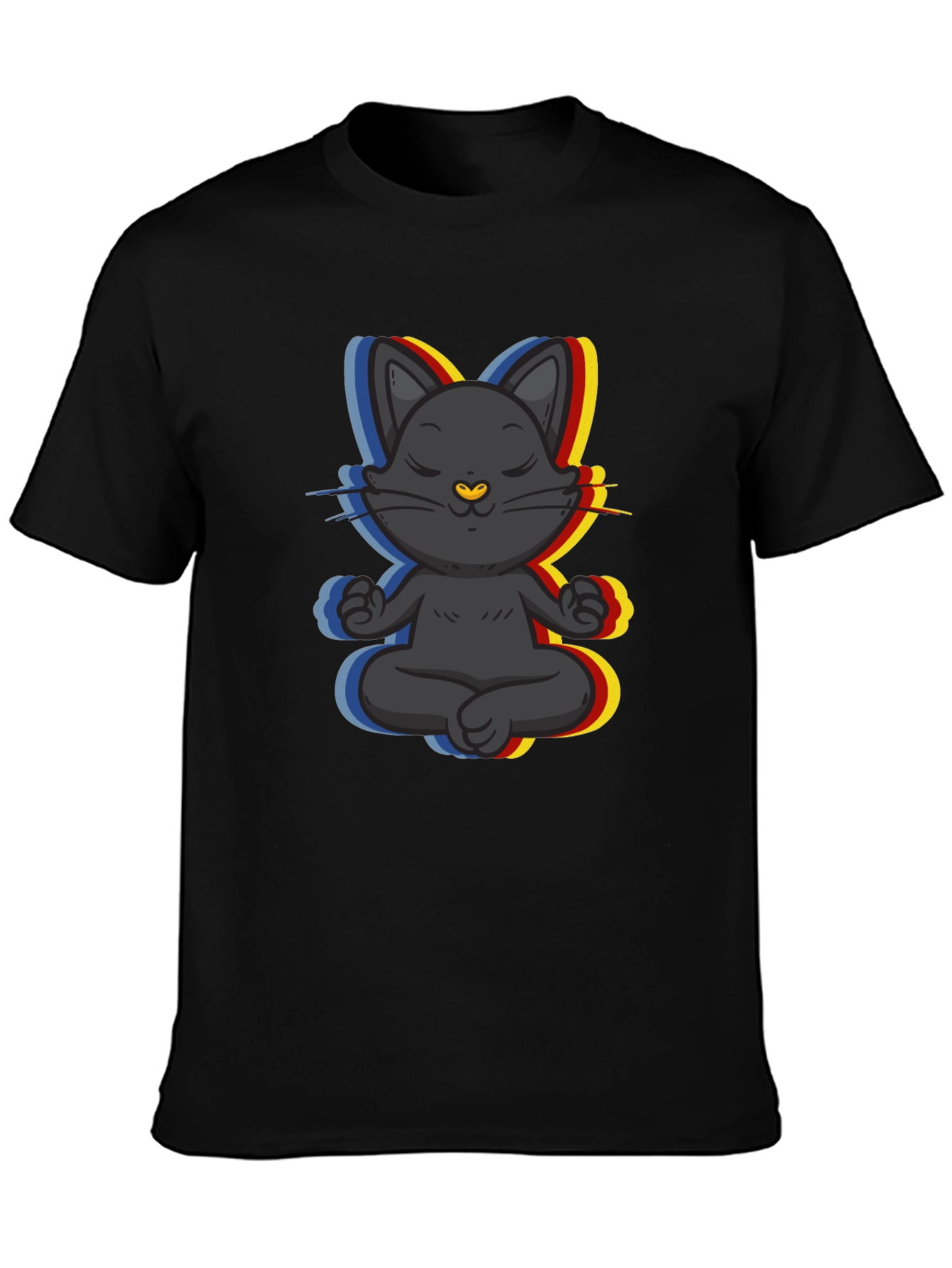 Zen Cat T-Shirt - Meditating Feline Tee