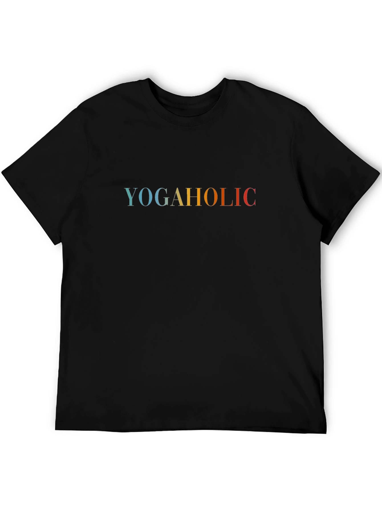 Yogaholic Black T-Shirt for Yoga Lovers
