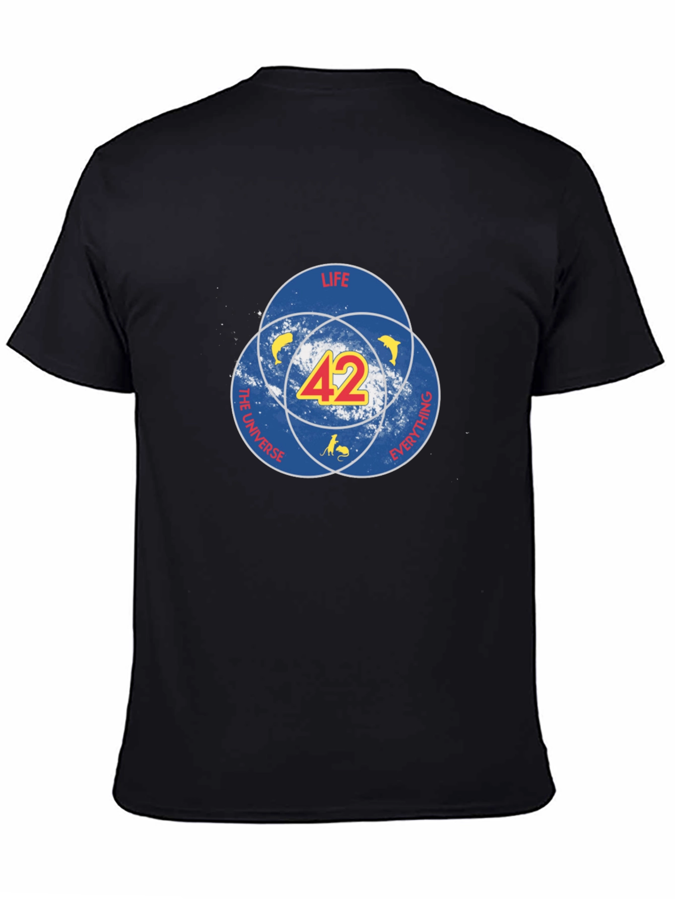 42 Life Universe Everything T-Shirt - Mens Black Tee
