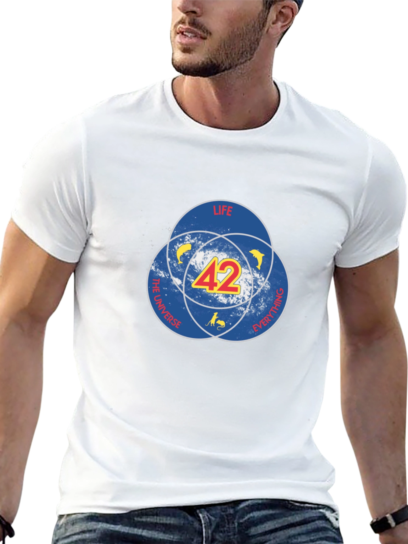42 Life Universe Everything T-Shirt - Mens Black Tee