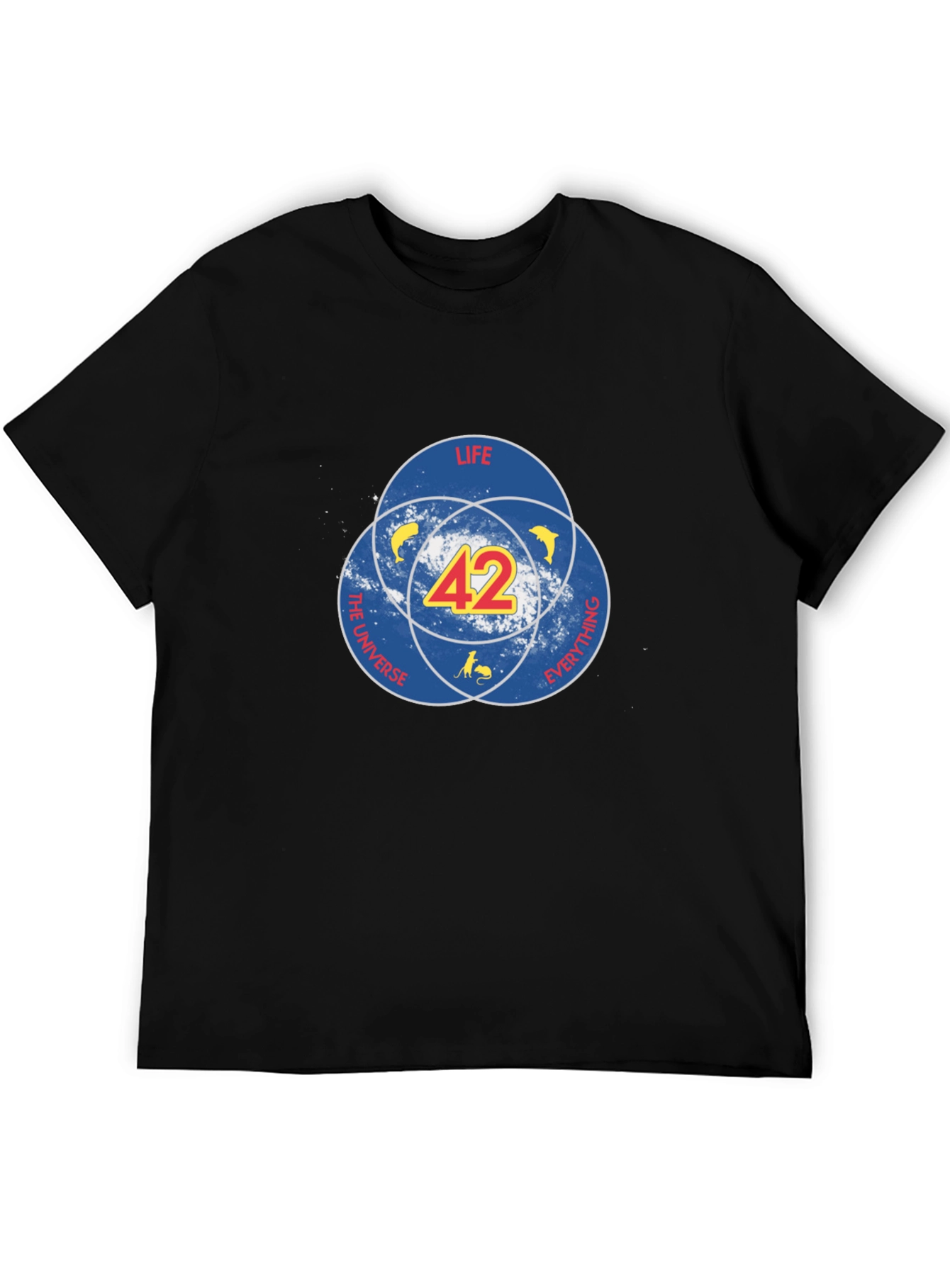 42 Life Universe Everything T-Shirt - Mens Black Tee