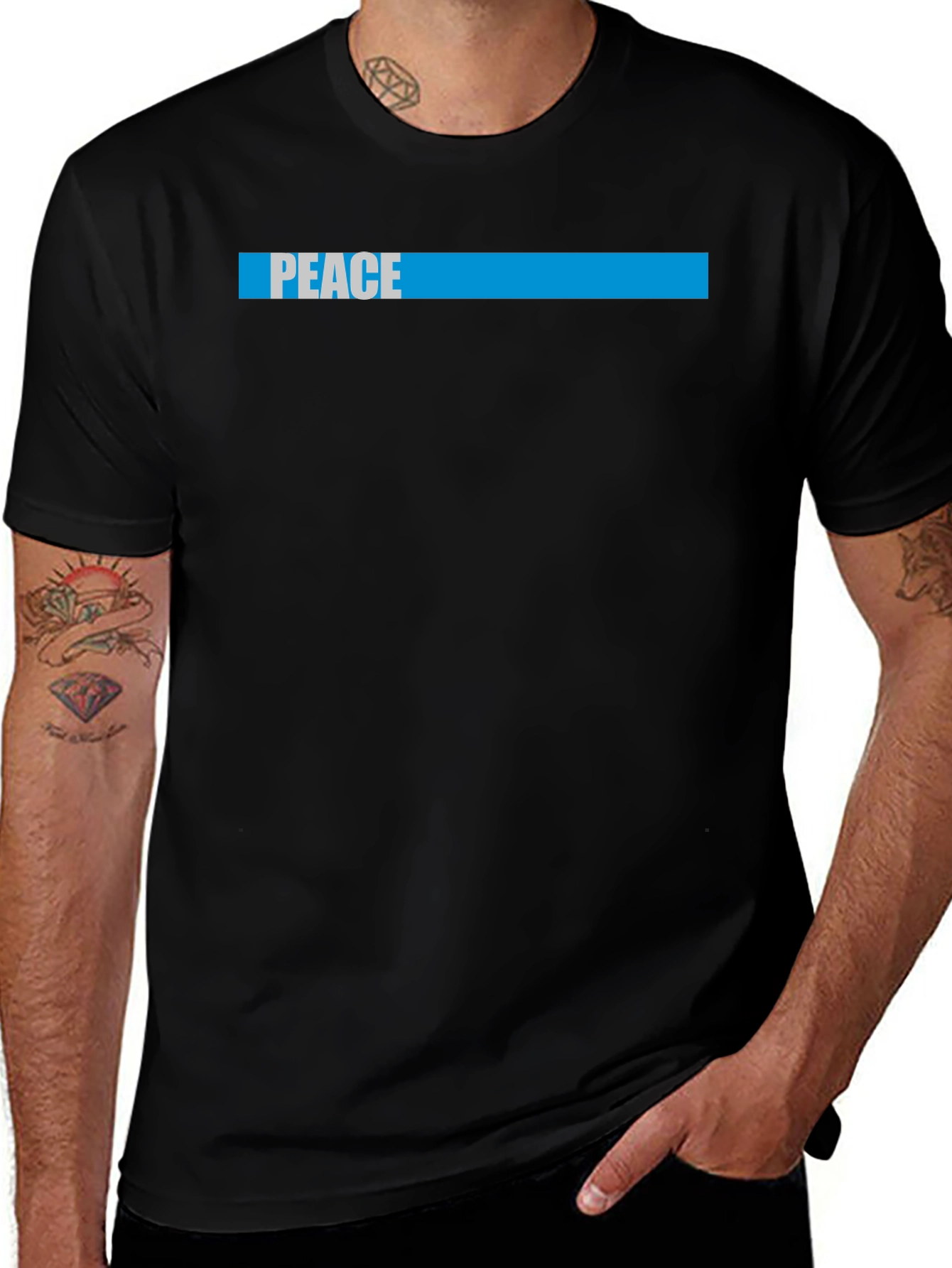 Peace Graphic Black T-Shirt - Casual Comfort