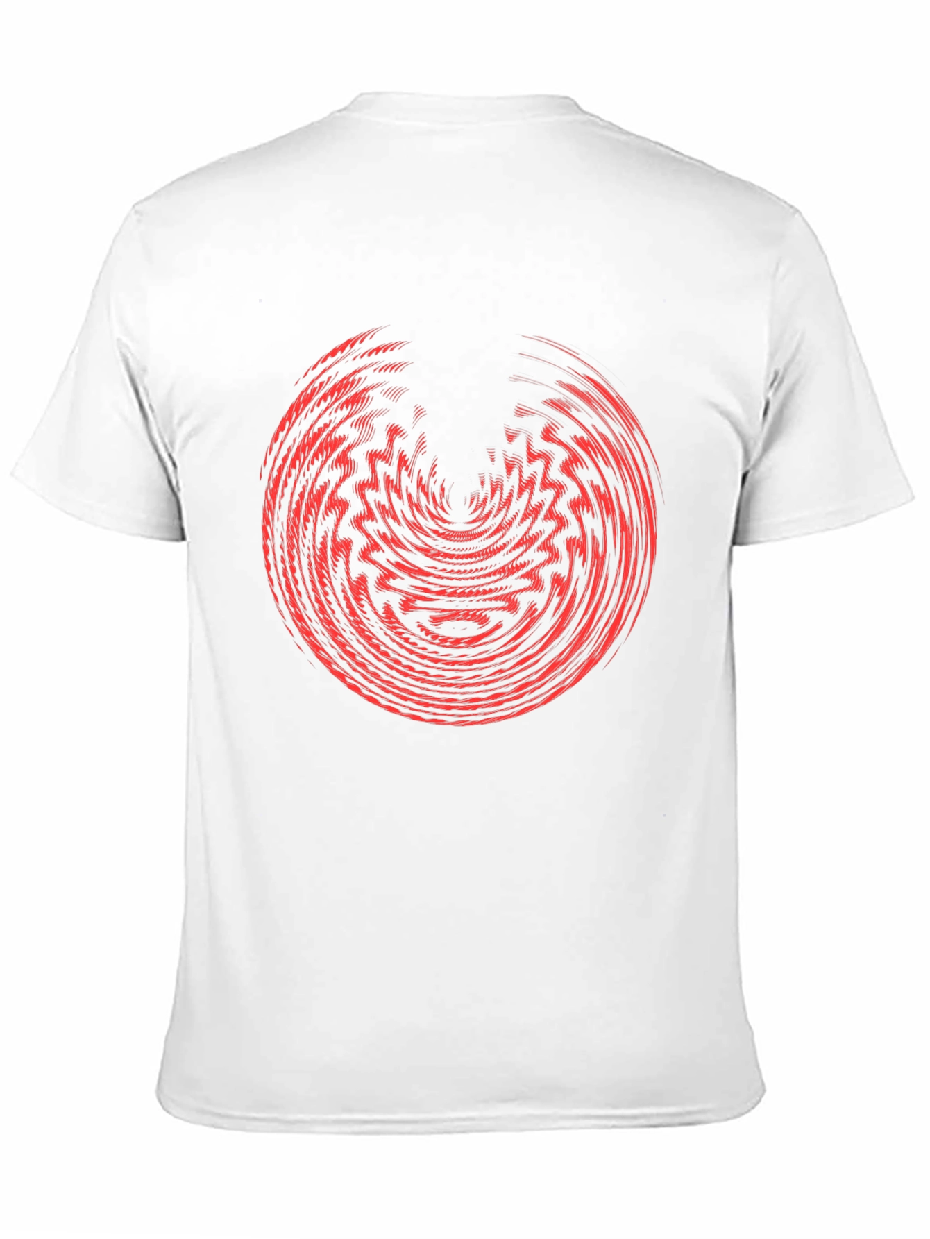 Abstract Graphic Tee - Red Vortex Design