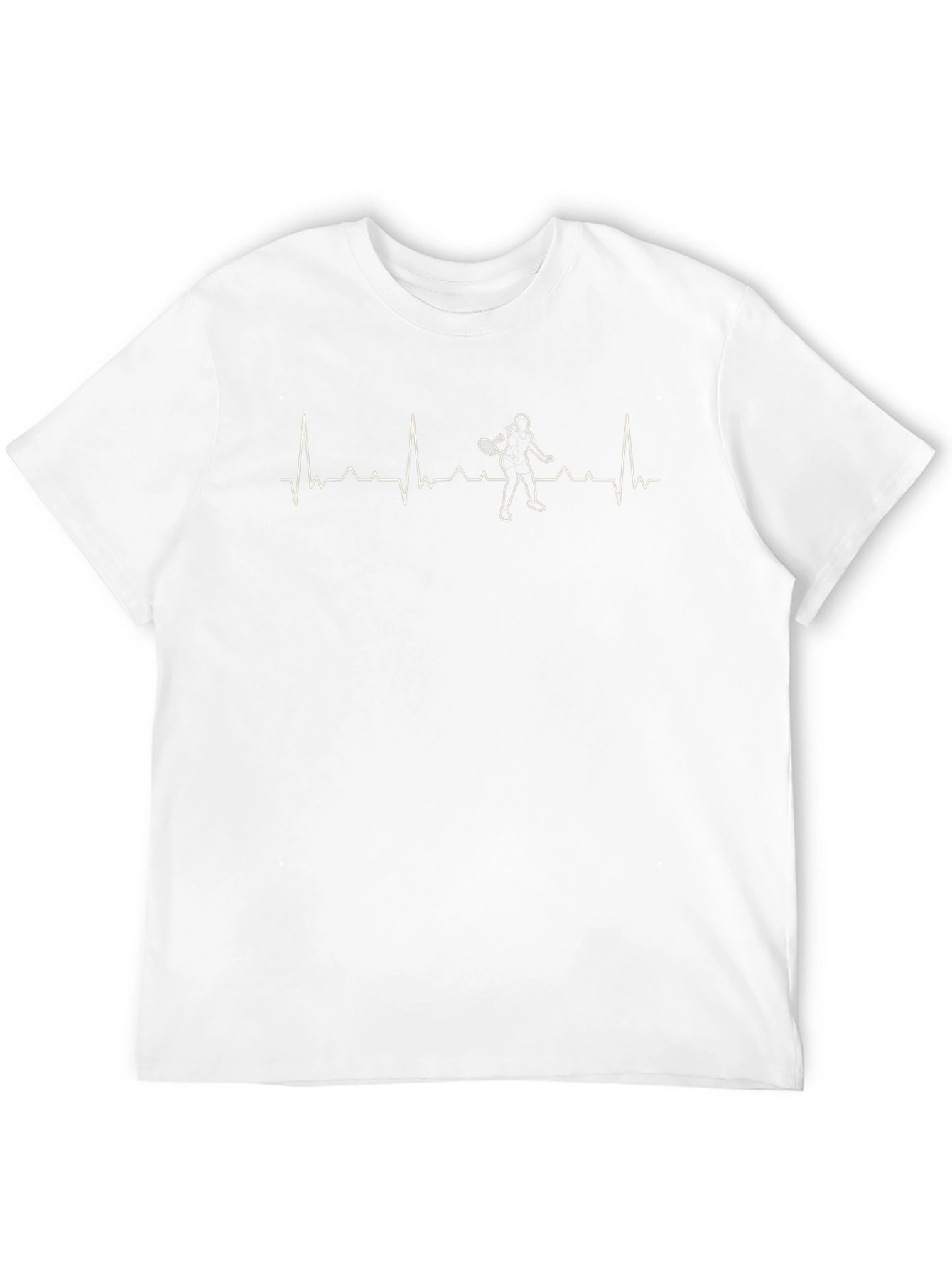Tennis Heartbeat T-Shirt - Black Graphic Tee