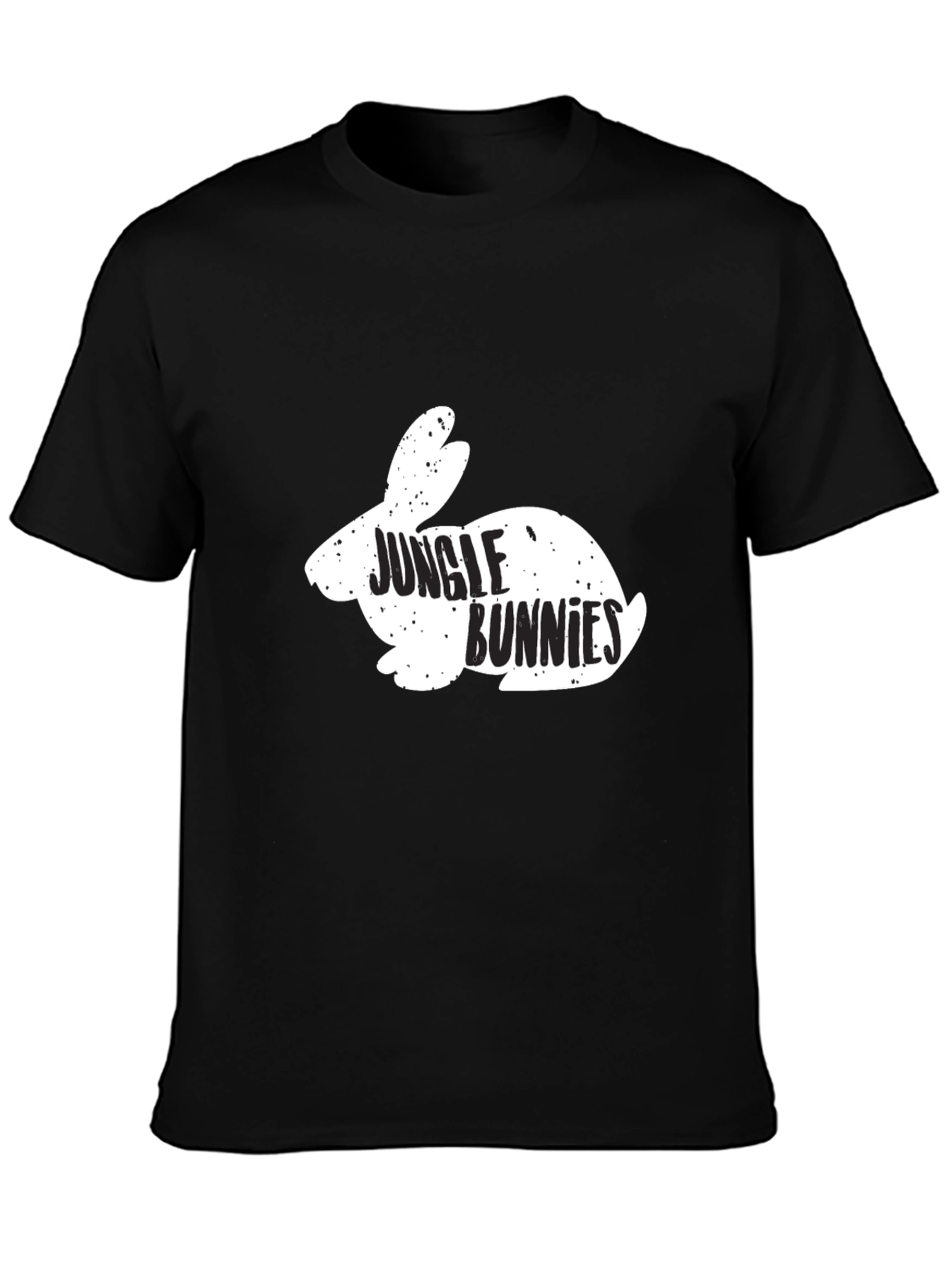 Jungle Bunnies Graphic Tee - Black Cotton T-Shirt