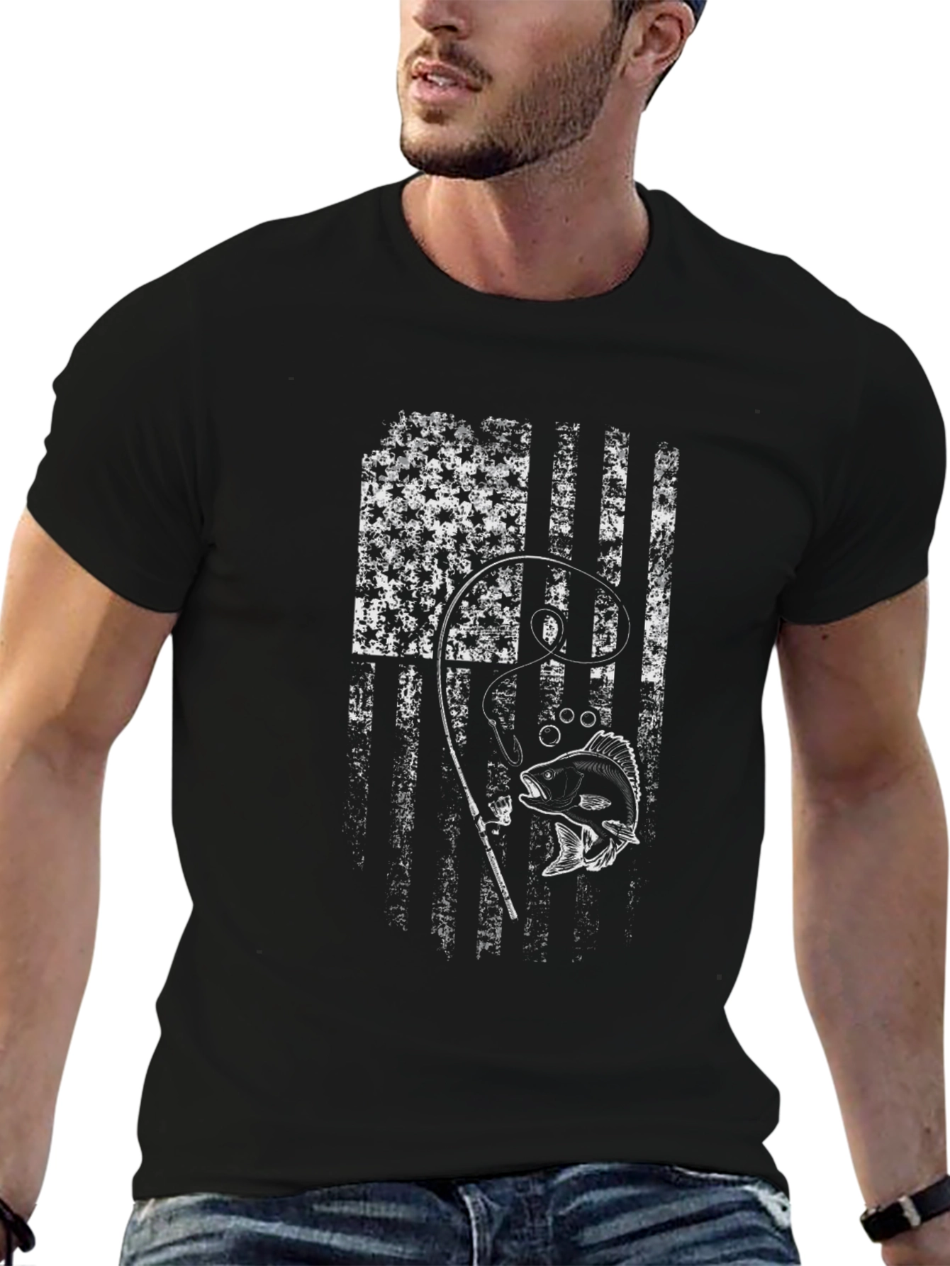 Fishing USA Flag T-Shirt