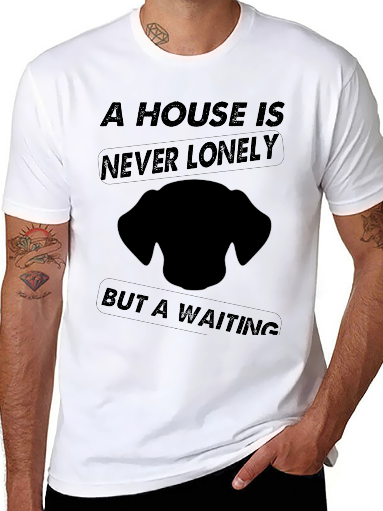 Dog Lover T-Shirt: A House is Never Lonely