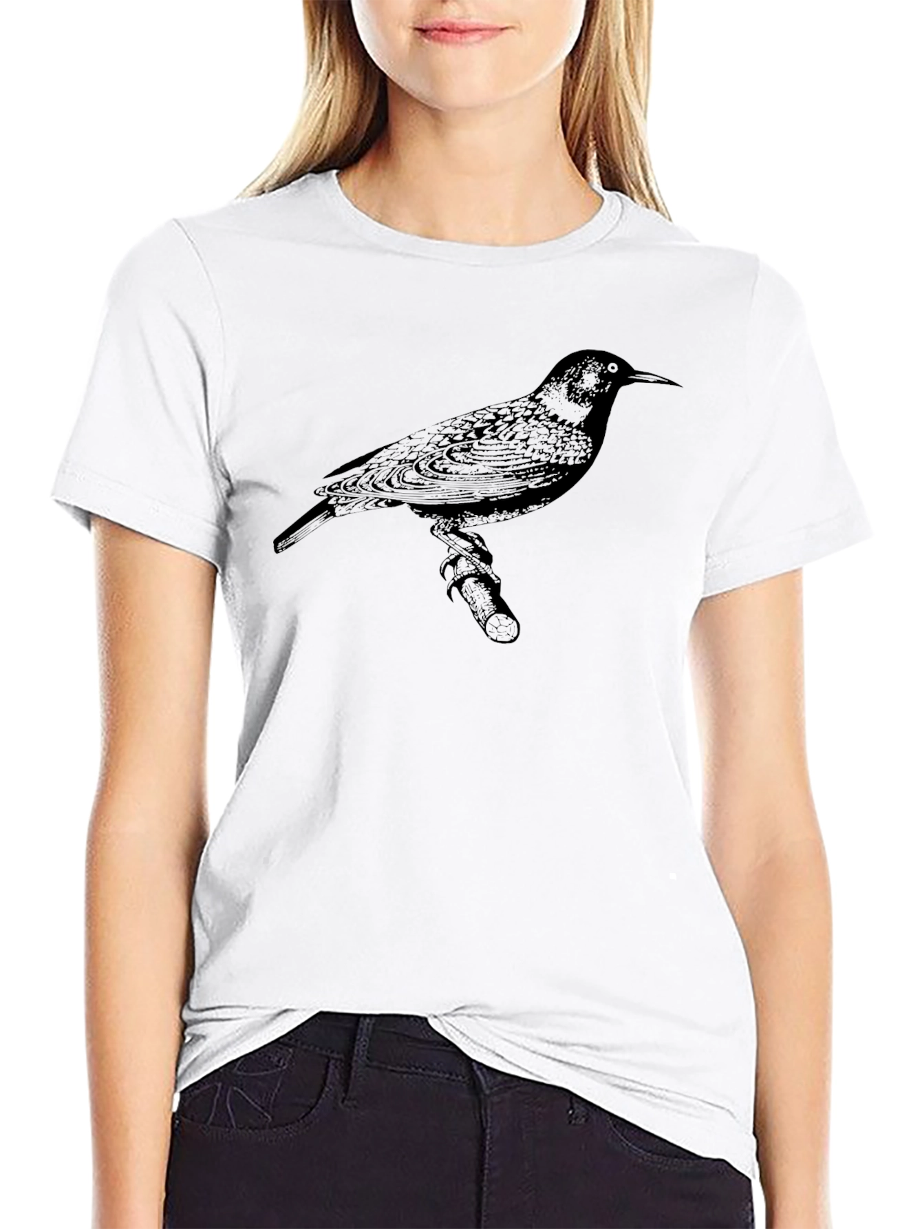 Bird Graphic Tee - Stylish Black T-Shirt