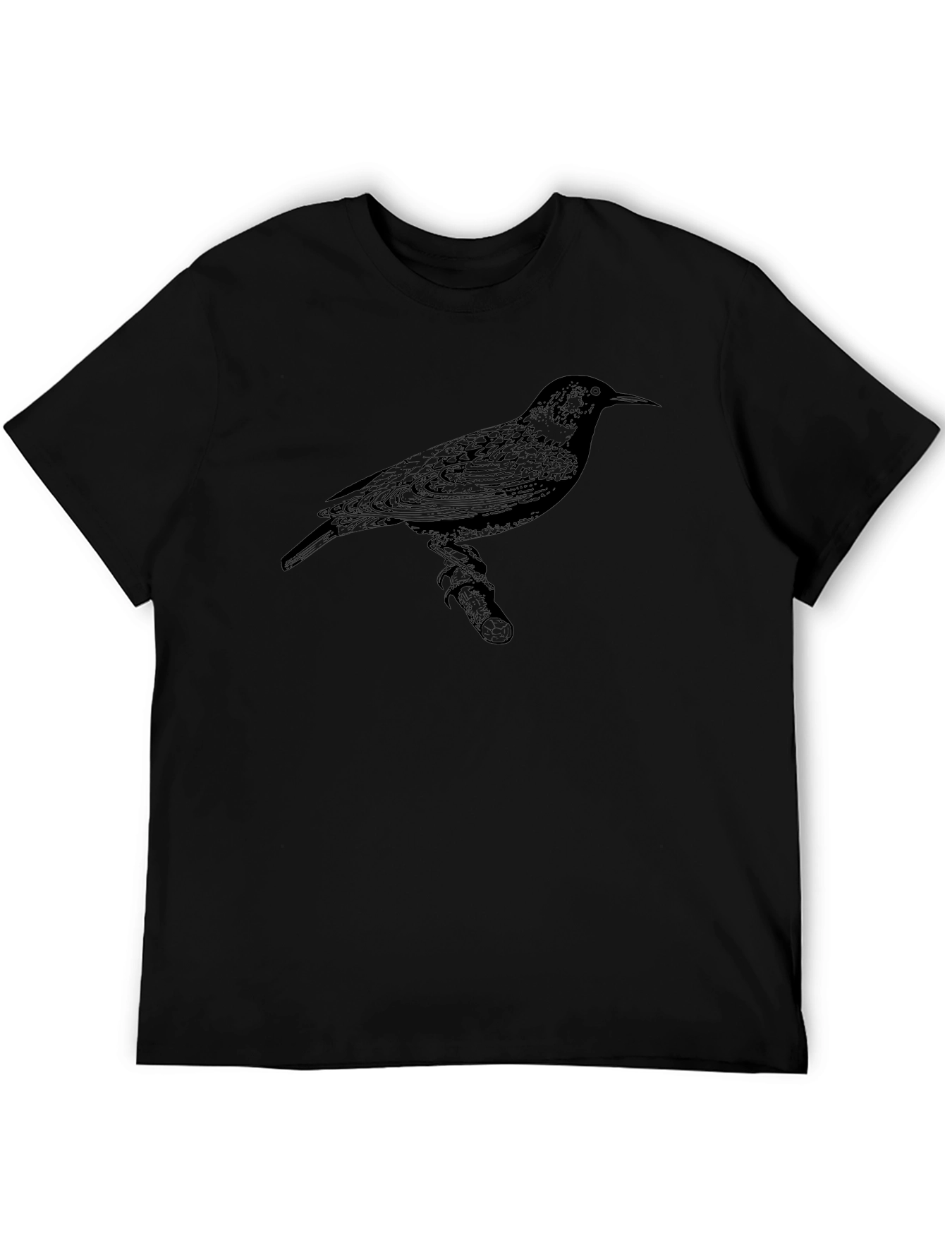 Bird Graphic Tee - Stylish Black T-Shirt