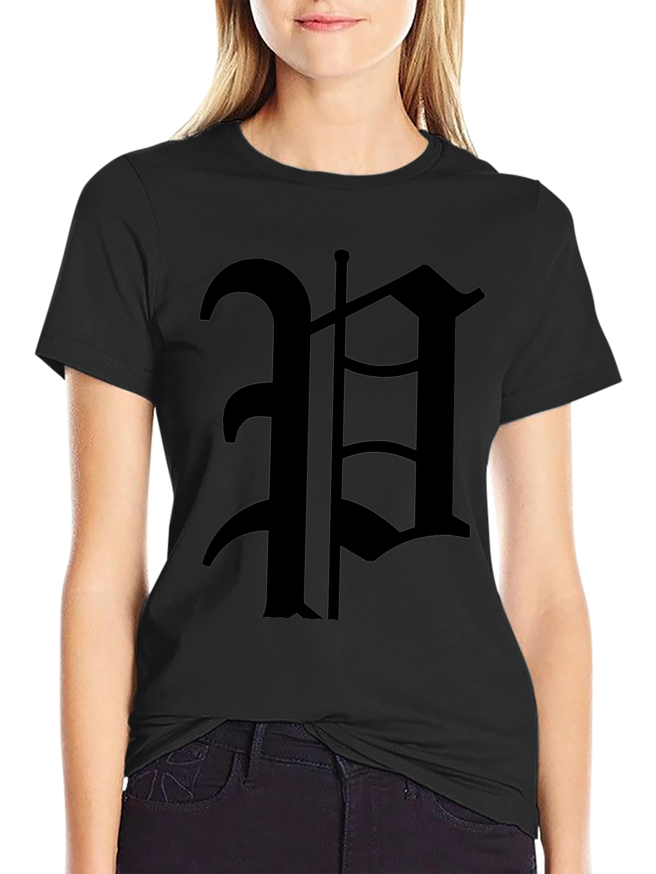Gothic H Black T-Shirt