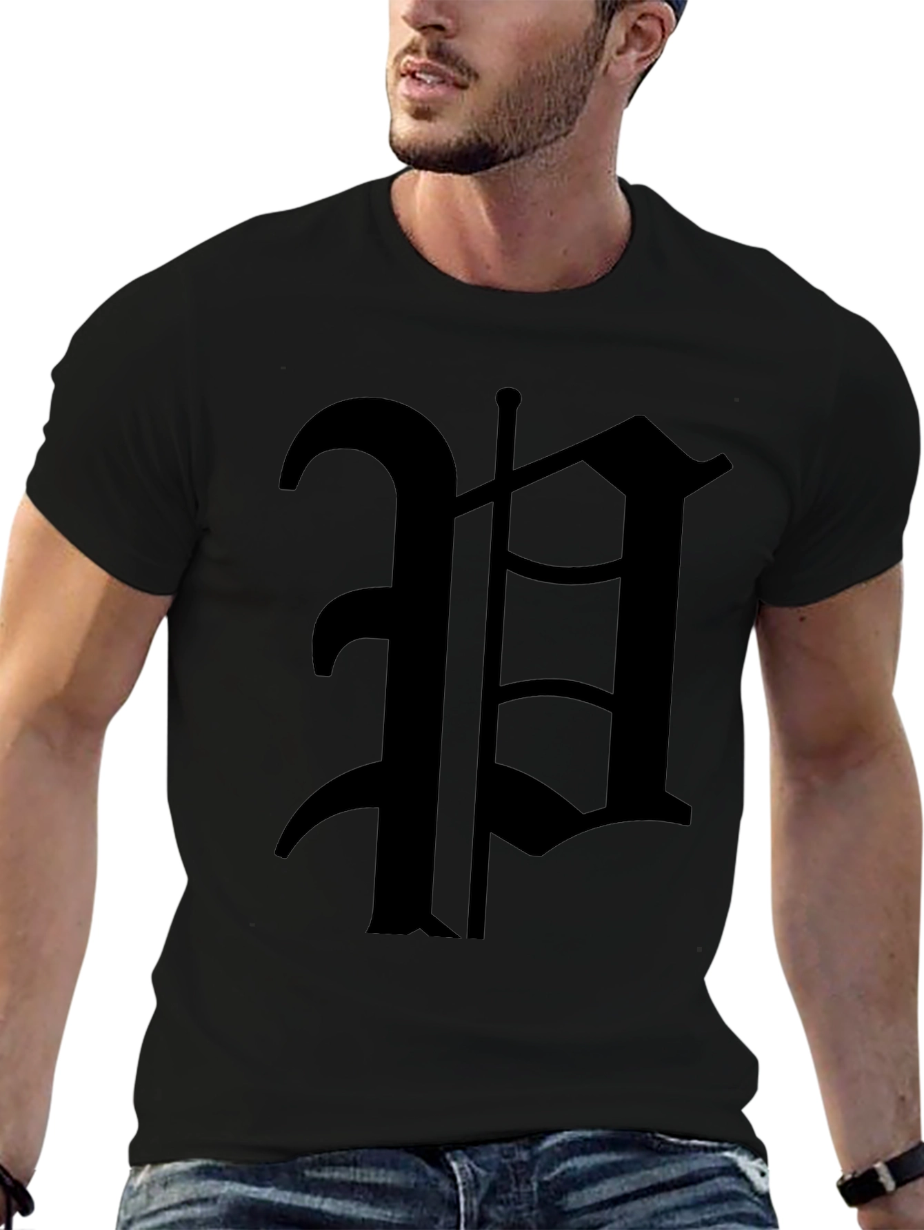 Gothic H Black T-Shirt