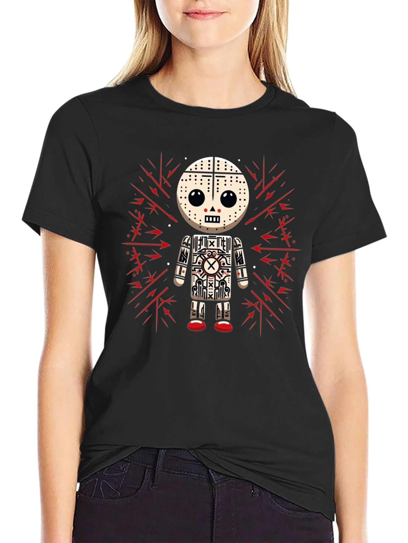 Cool Cartoon Robot Graphic Tee