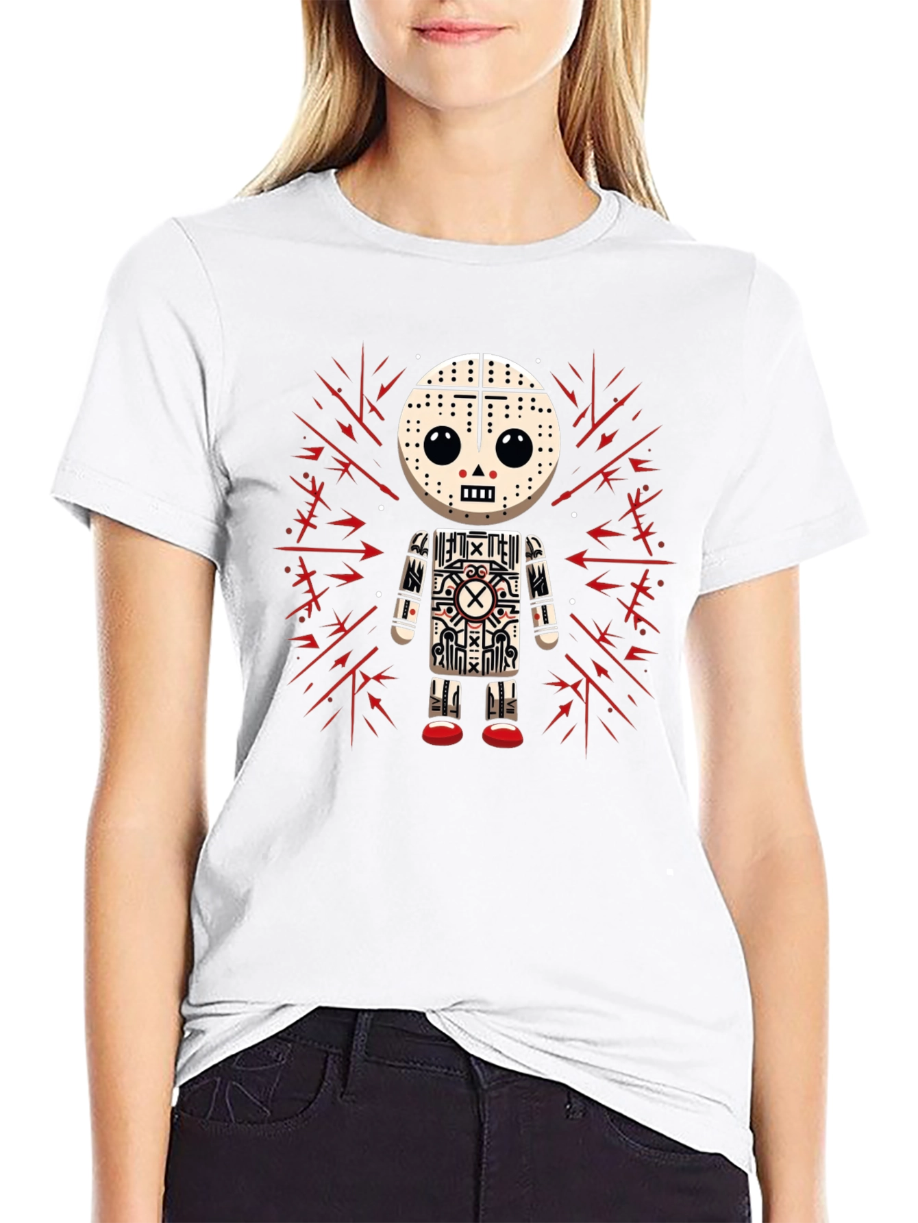 Cool Cartoon Robot Graphic Tee