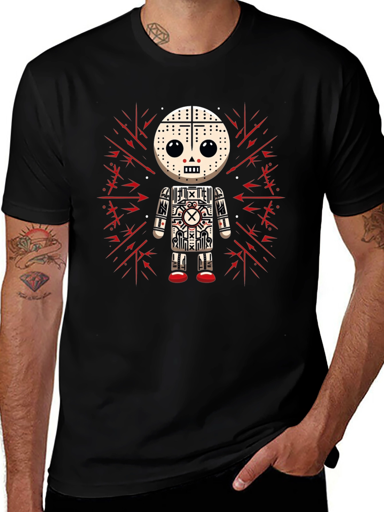 Cool Cartoon Robot Graphic Tee