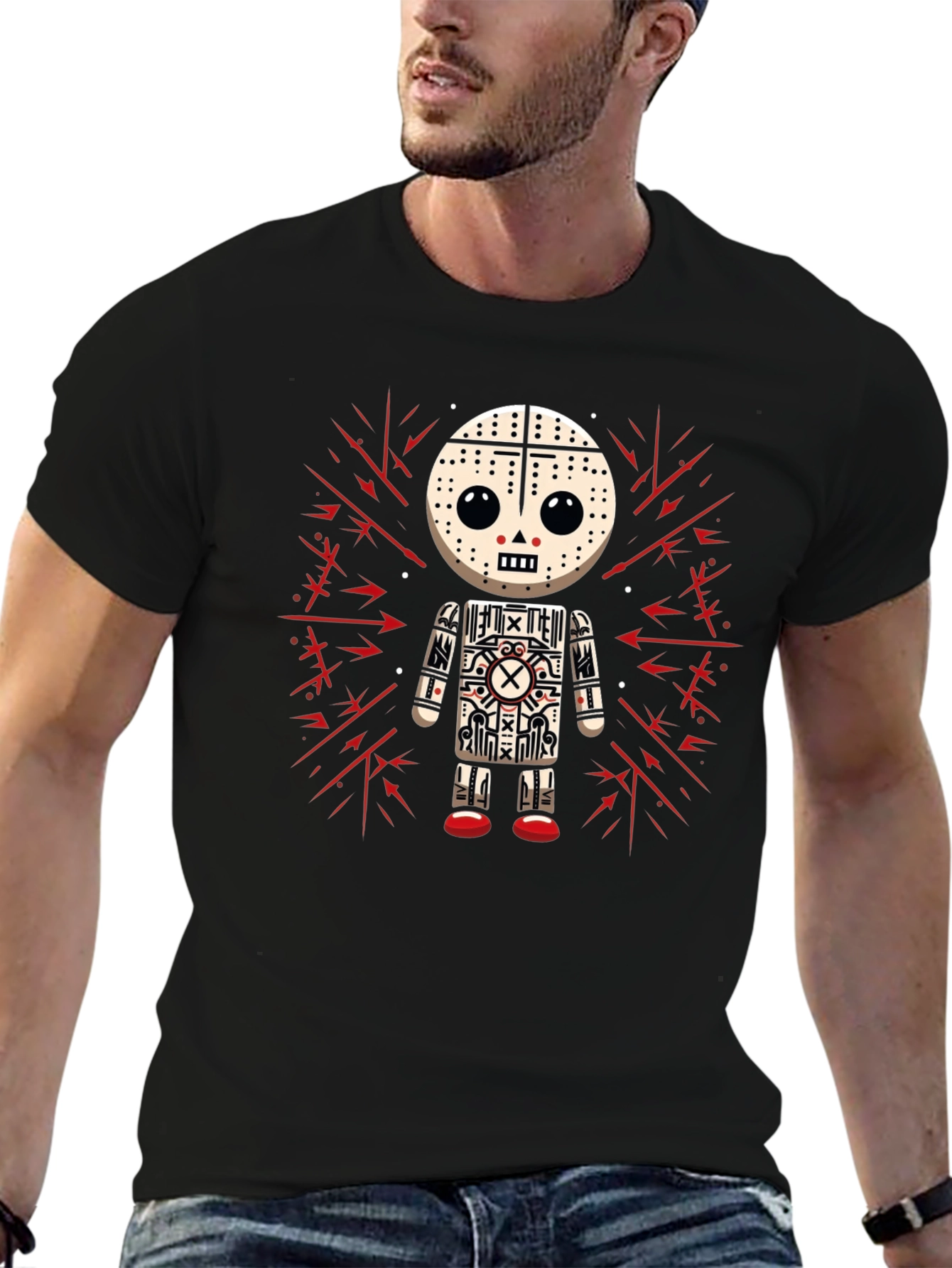 Cool Cartoon Robot Graphic Tee