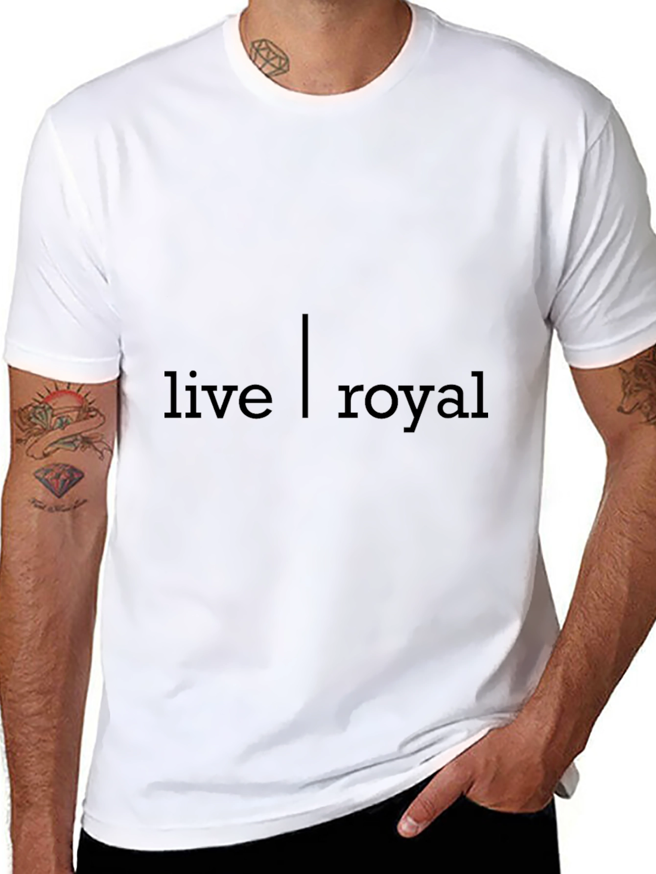 Live Royal Black Graphic T-Shirt