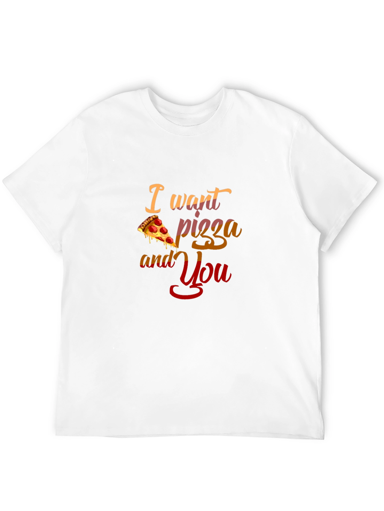 I Want Pizza and You Graphic T-Shirt - Black