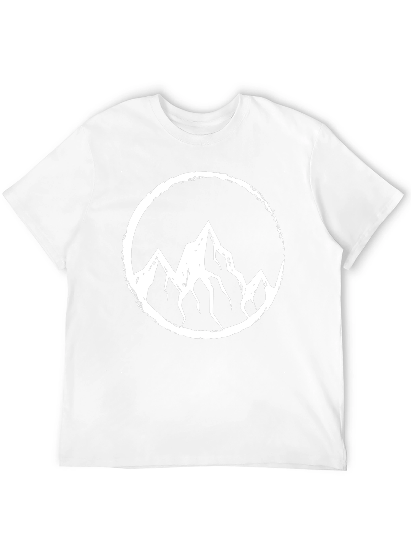 Mens Black T-Shirt with Mountain Circle Graphic