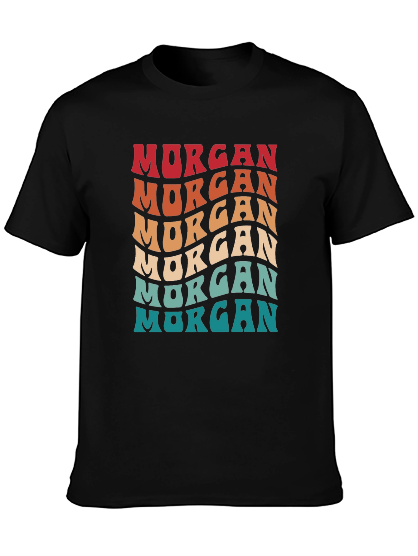Retro Morgan T-Shirt - Wavy Text Design
