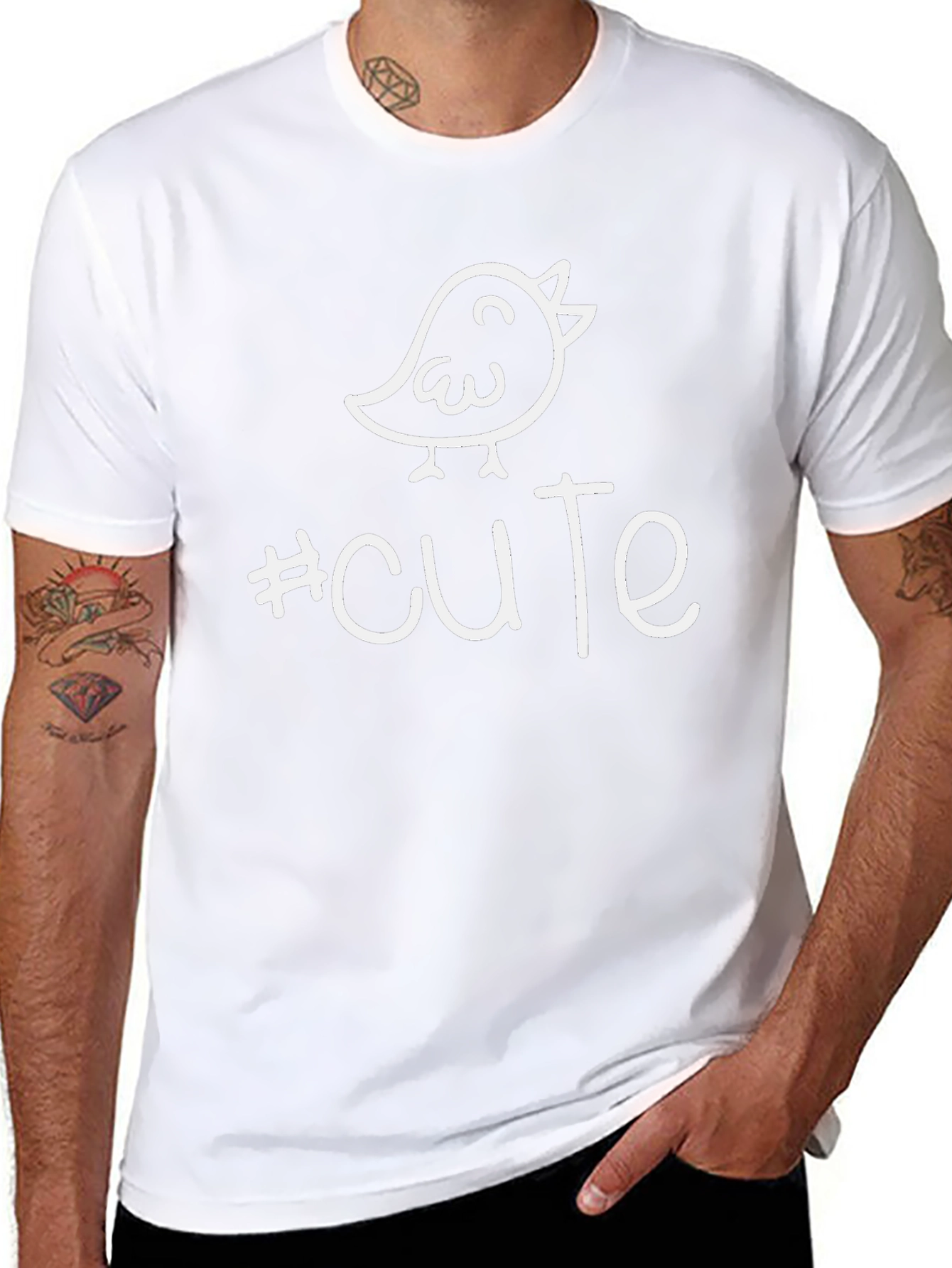 Cute Bird Graphic Tee - Unisex Black T-Shirt