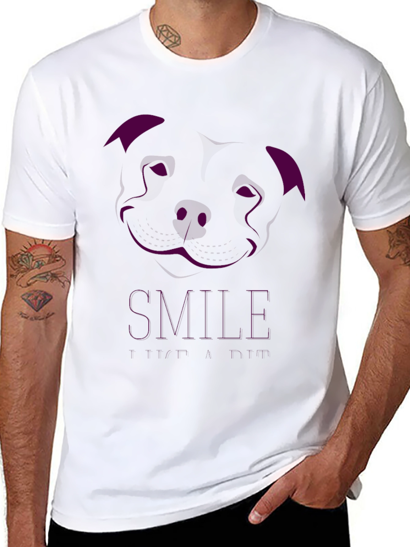 Smile Dog Graphic Tee - Modern Comfort Fit