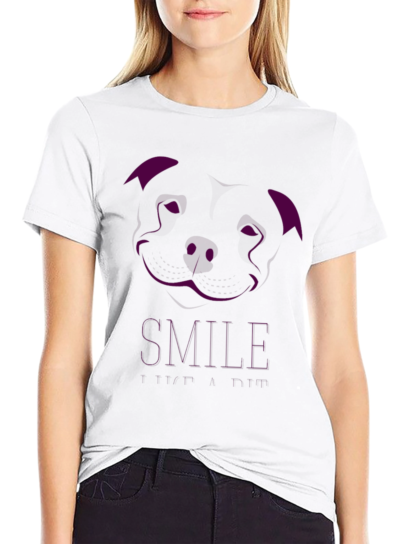 Smile Dog Graphic Tee - Modern Comfort Fit