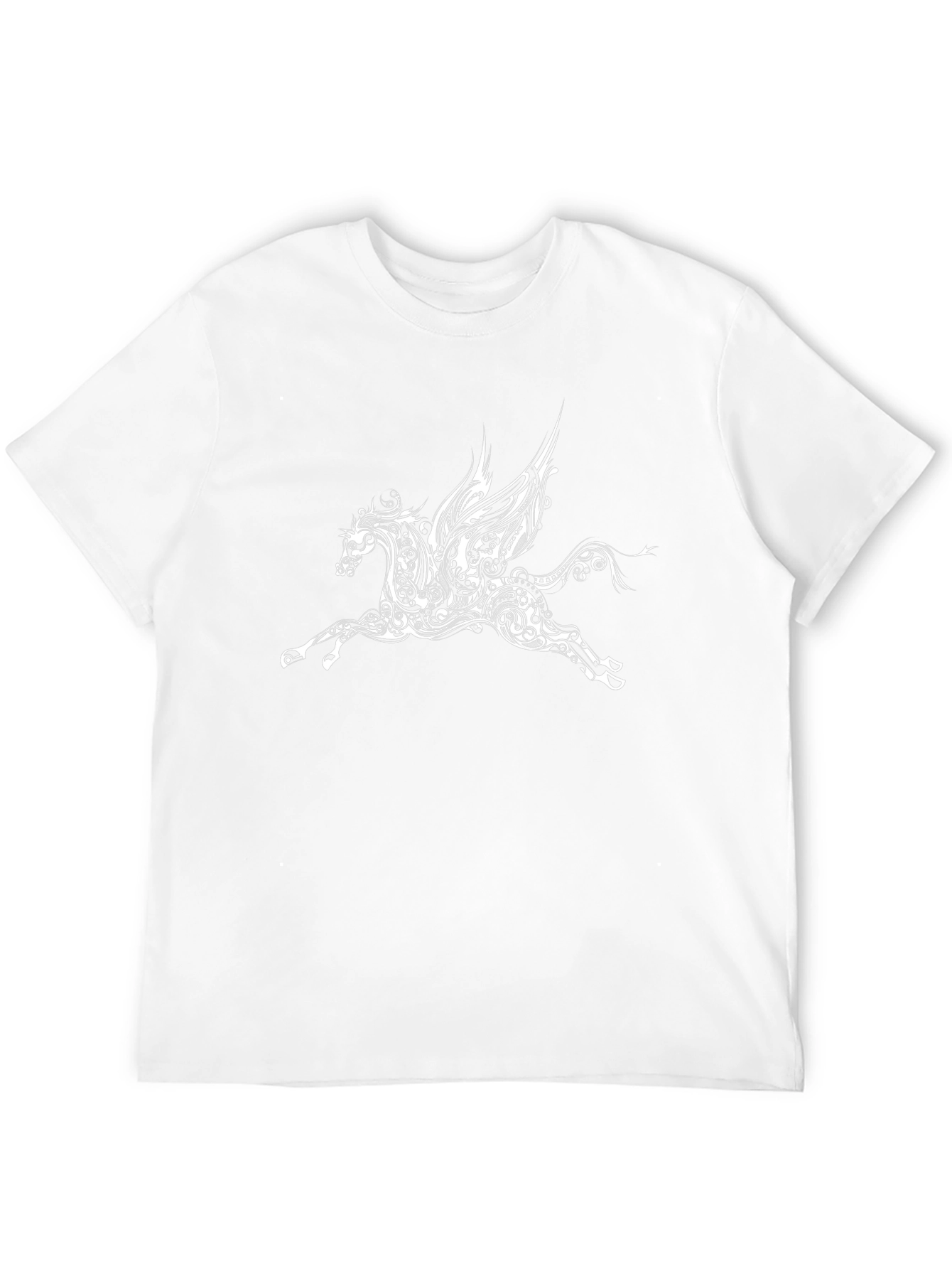 Pegasus Graphic Tee - Black Cotton Shirt