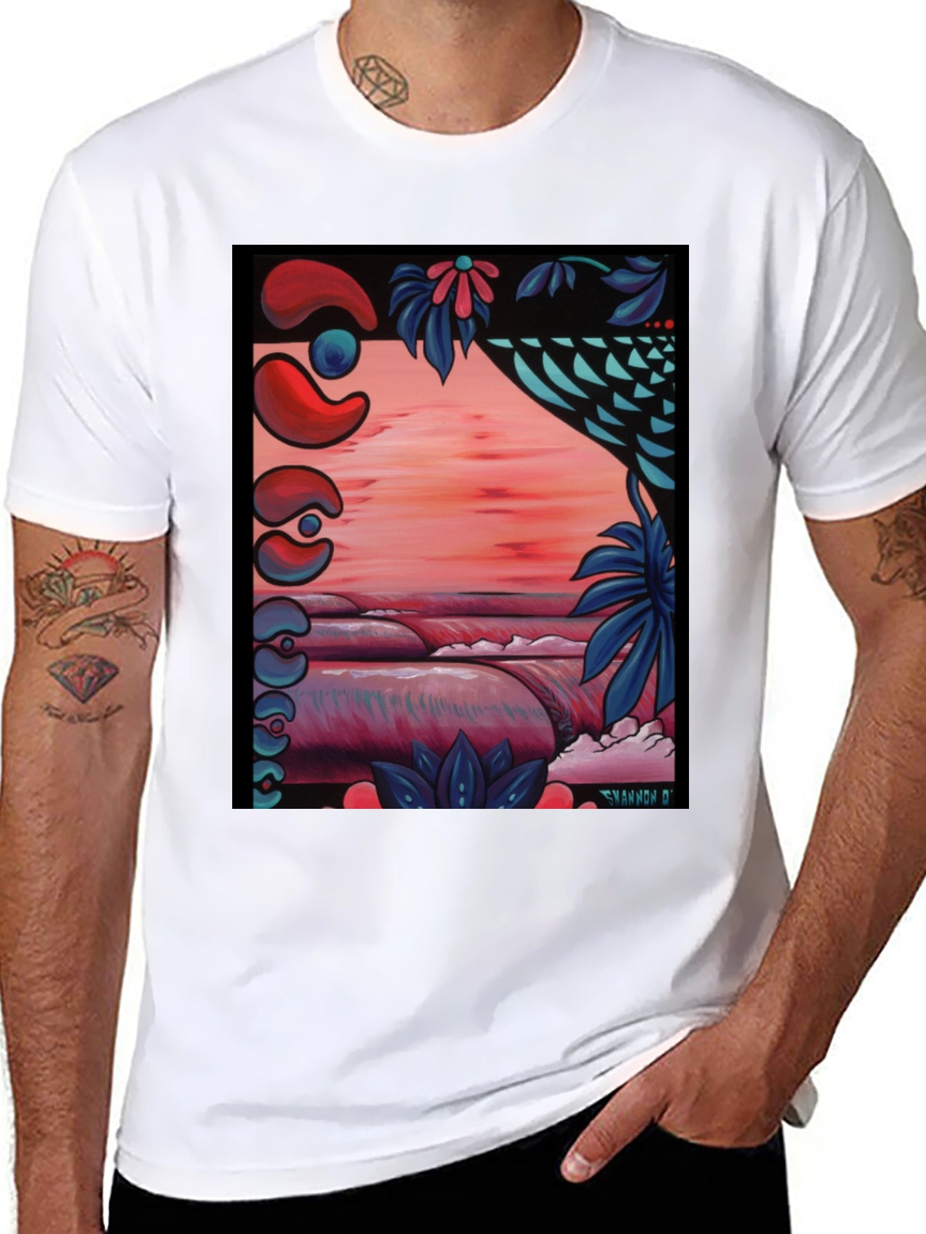 Vibrant Artistic Graphic Tee - Stylish & Unique Design