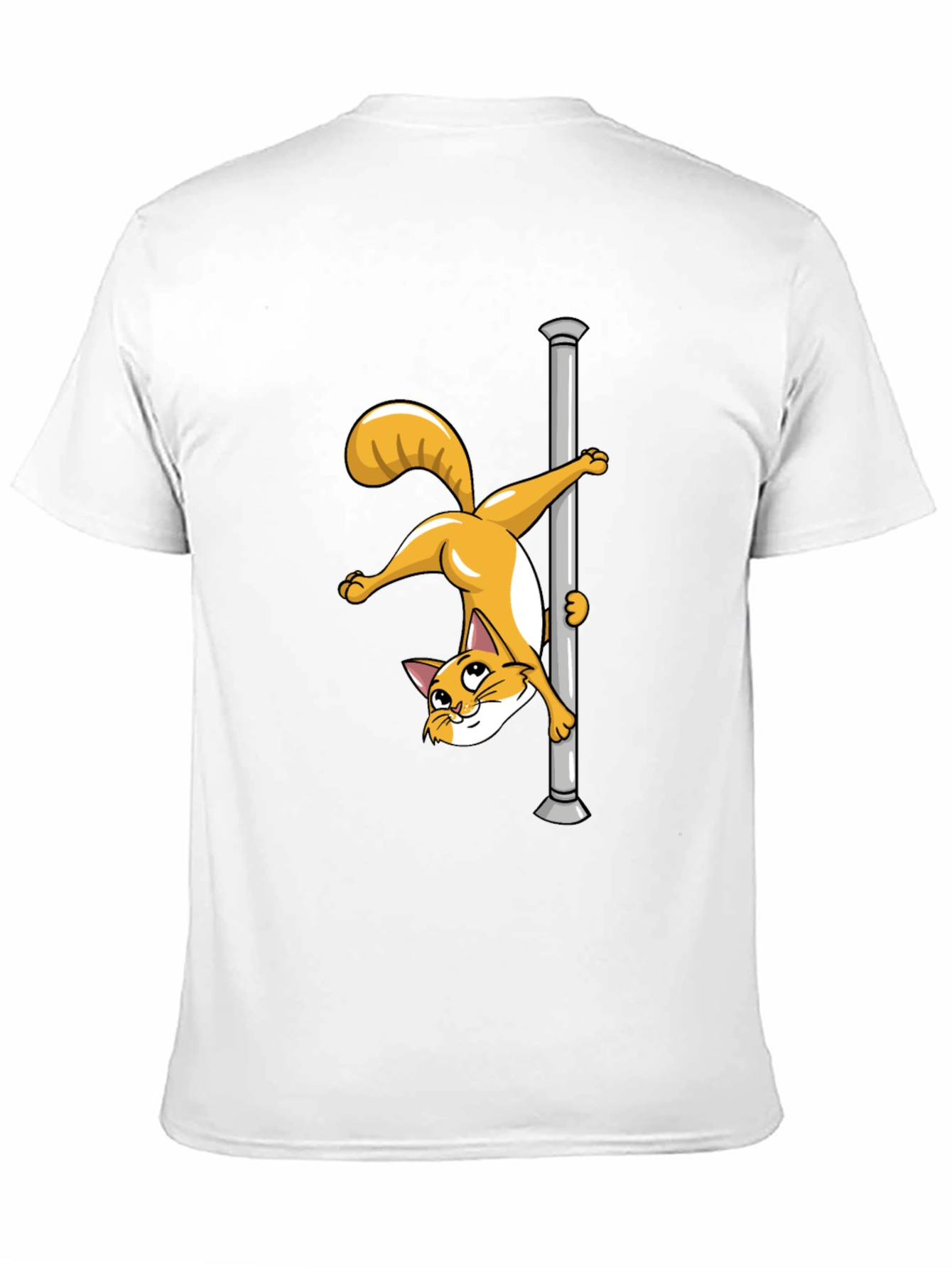 Funny Cat Pole Dance Black T-Shirt
