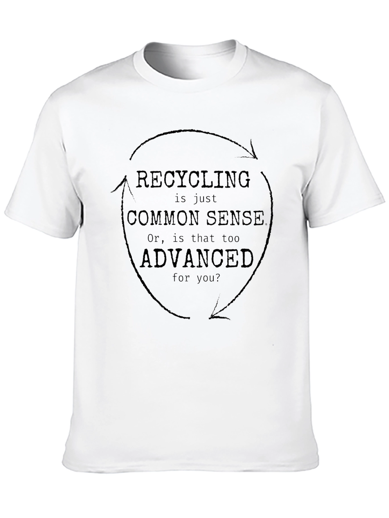 Recycling Slogan Black T-Shirt