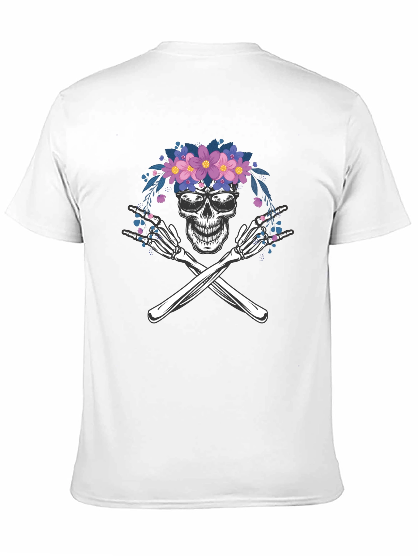 Skull & Crossbones Floral T-Shirt