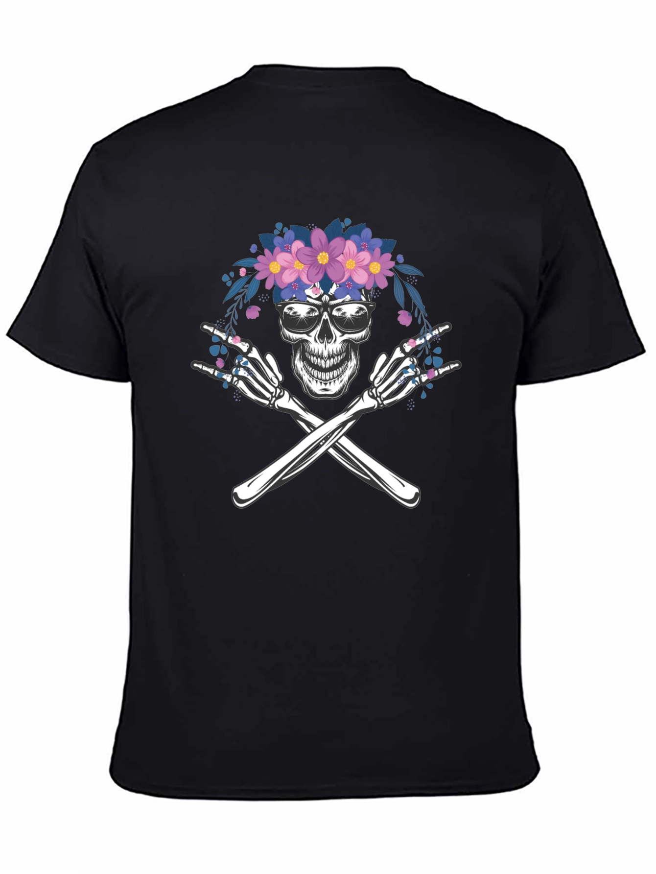 Skull & Crossbones Floral T-Shirt