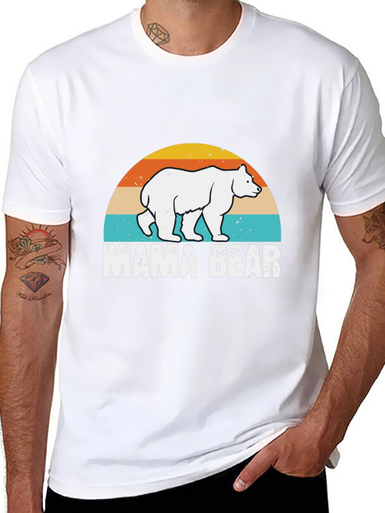 Mama Bear Graphic Tee - Retro Style Unisex Shirt