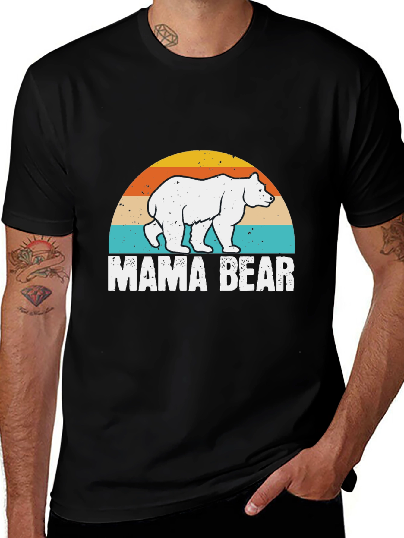 Mama Bear Graphic Tee - Retro Style Unisex Shirt