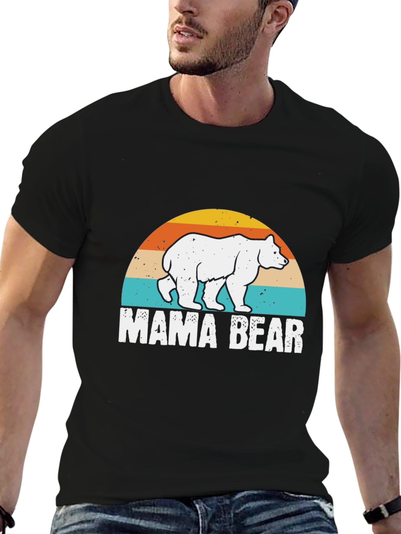 Mama Bear Graphic Tee - Retro Style Unisex Shirt