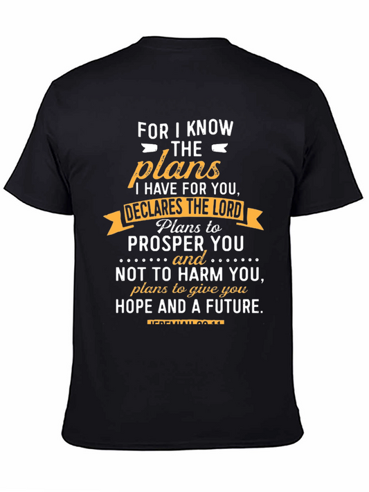 Faith-Based Black T-Shirt - Jeremiah 29:11