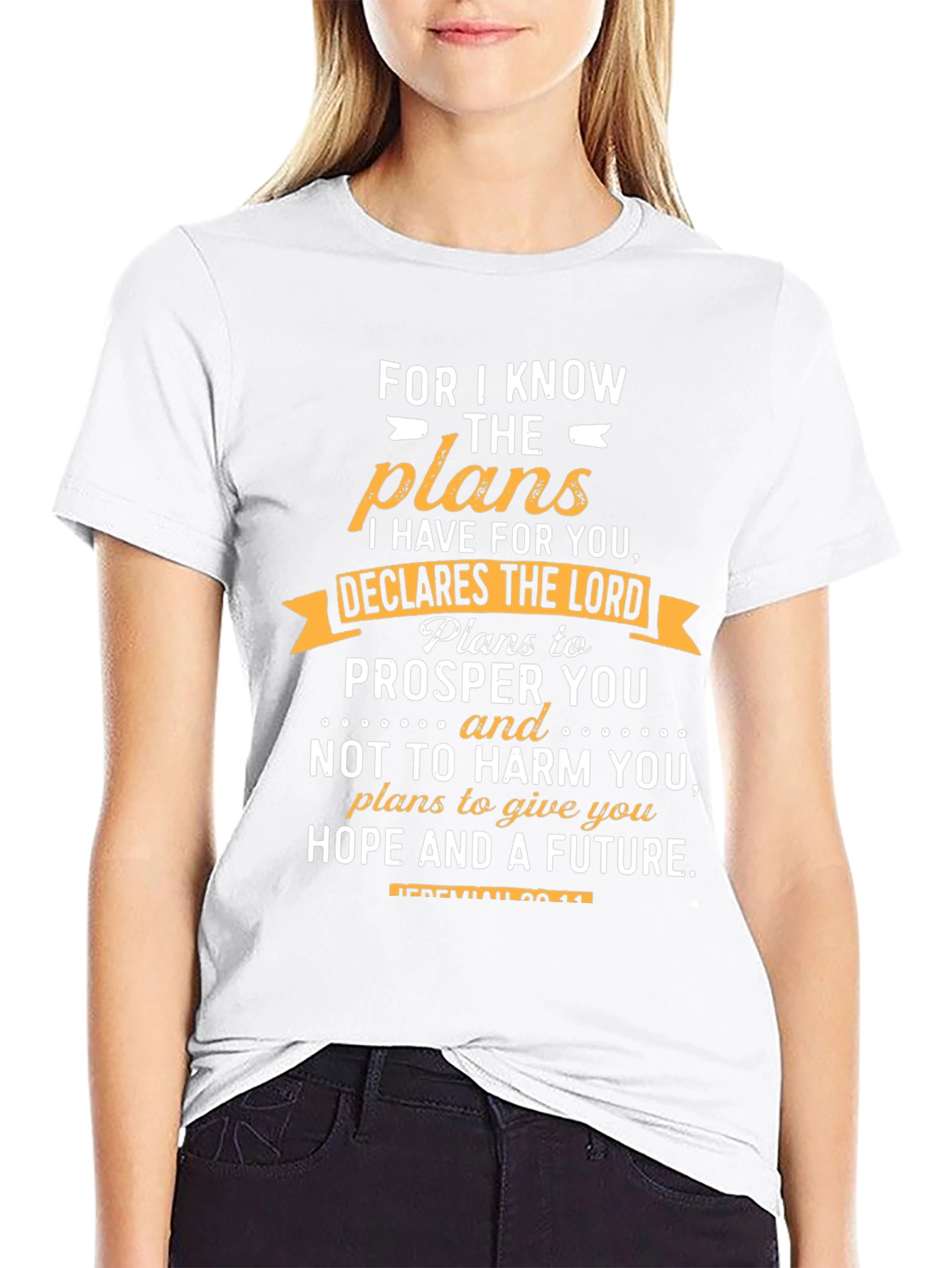 Faith-Based Black T-Shirt - Jeremiah 29:11