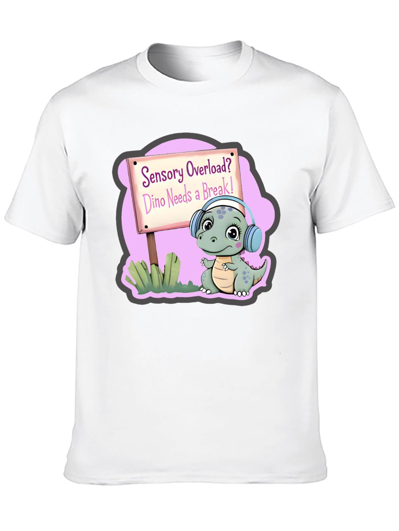 Sensory Overload Dino T-Shirt Autism Awareness Tee