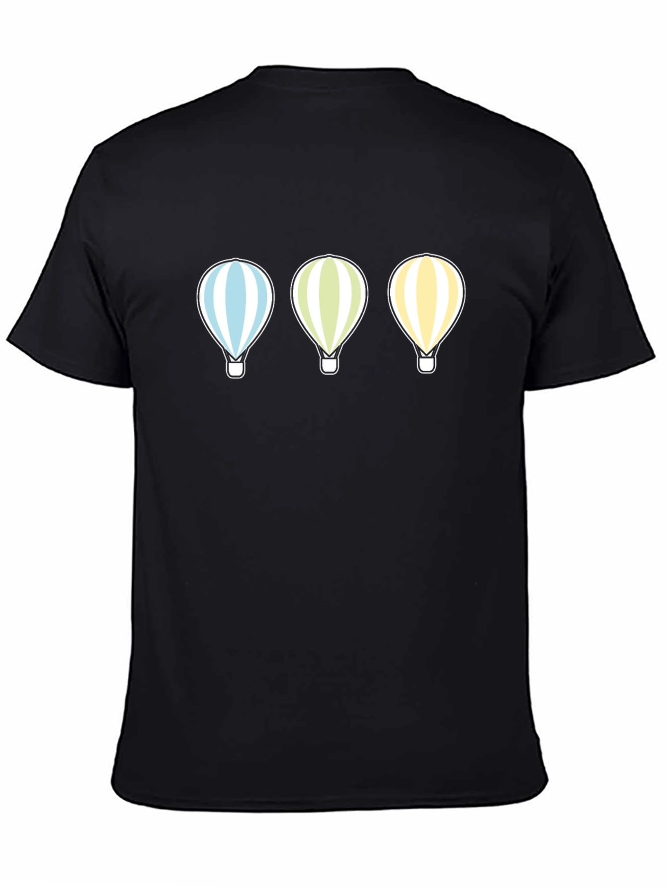 Balloon Graphic Print Mens Black T-Shirt