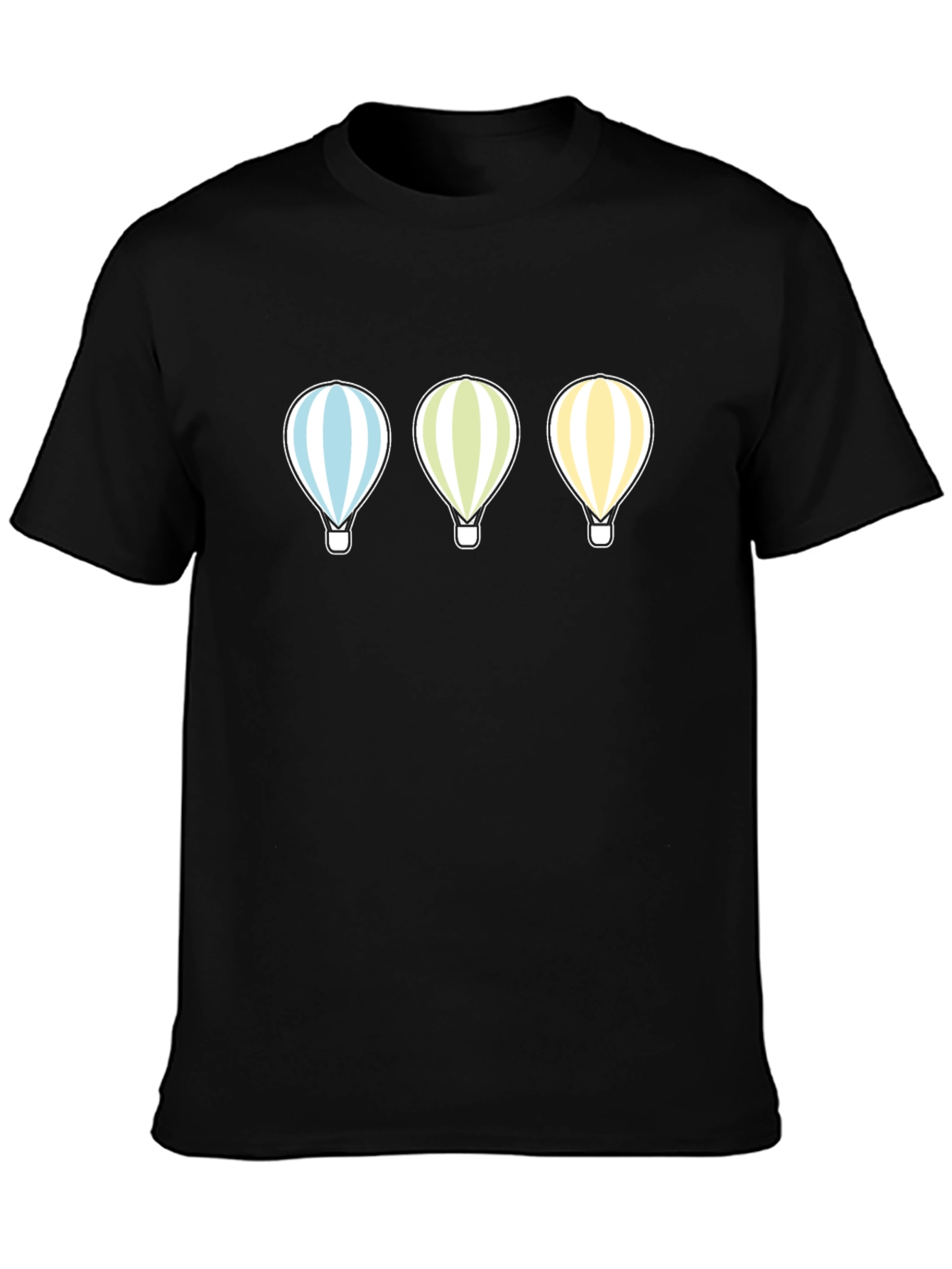 Balloon Graphic Print Mens Black T-Shirt