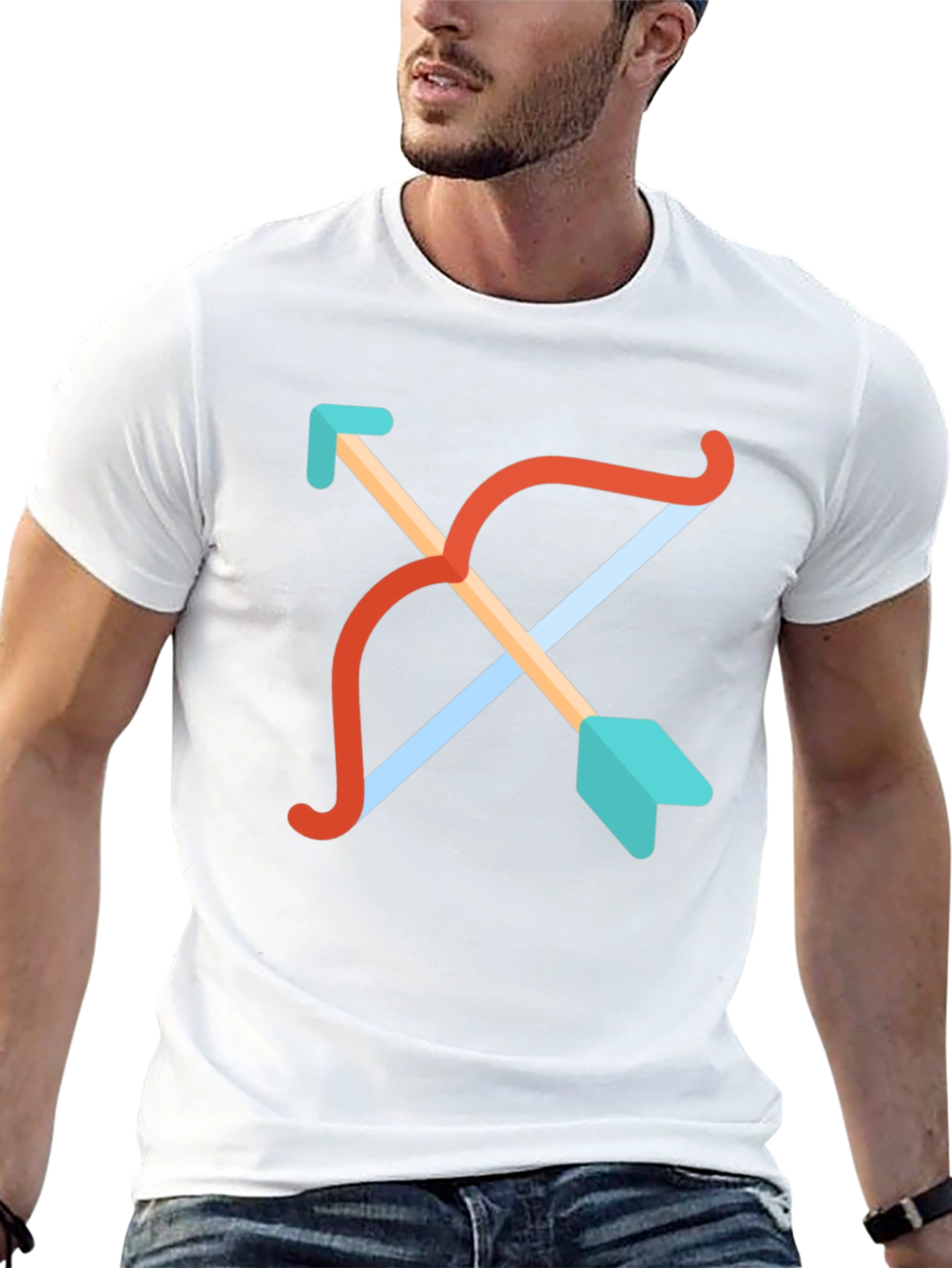 Cupids Arrow Graphic Tee - Black Cotton T-Shirt