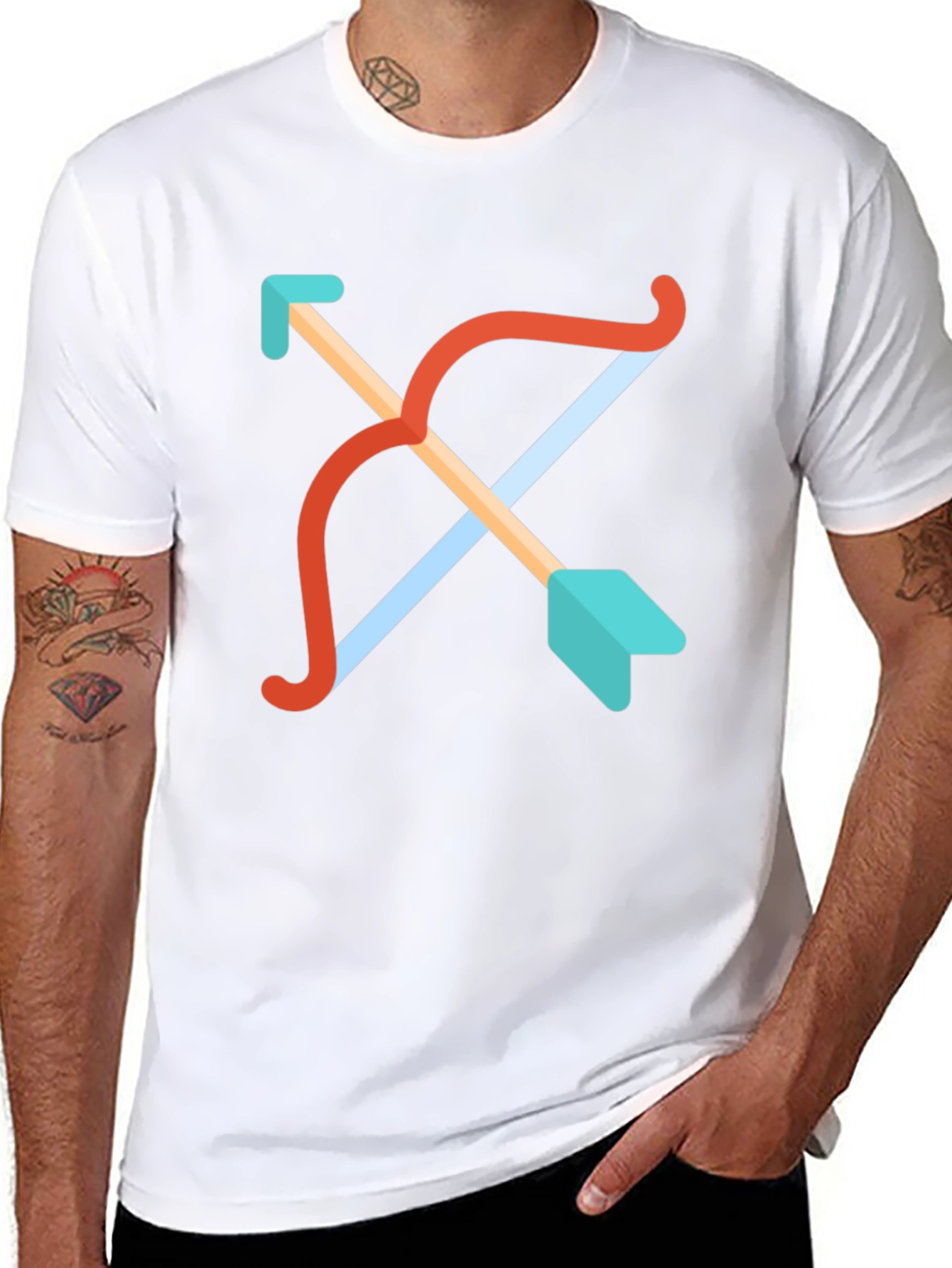 Cupids Arrow Graphic Tee - Black Cotton T-Shirt