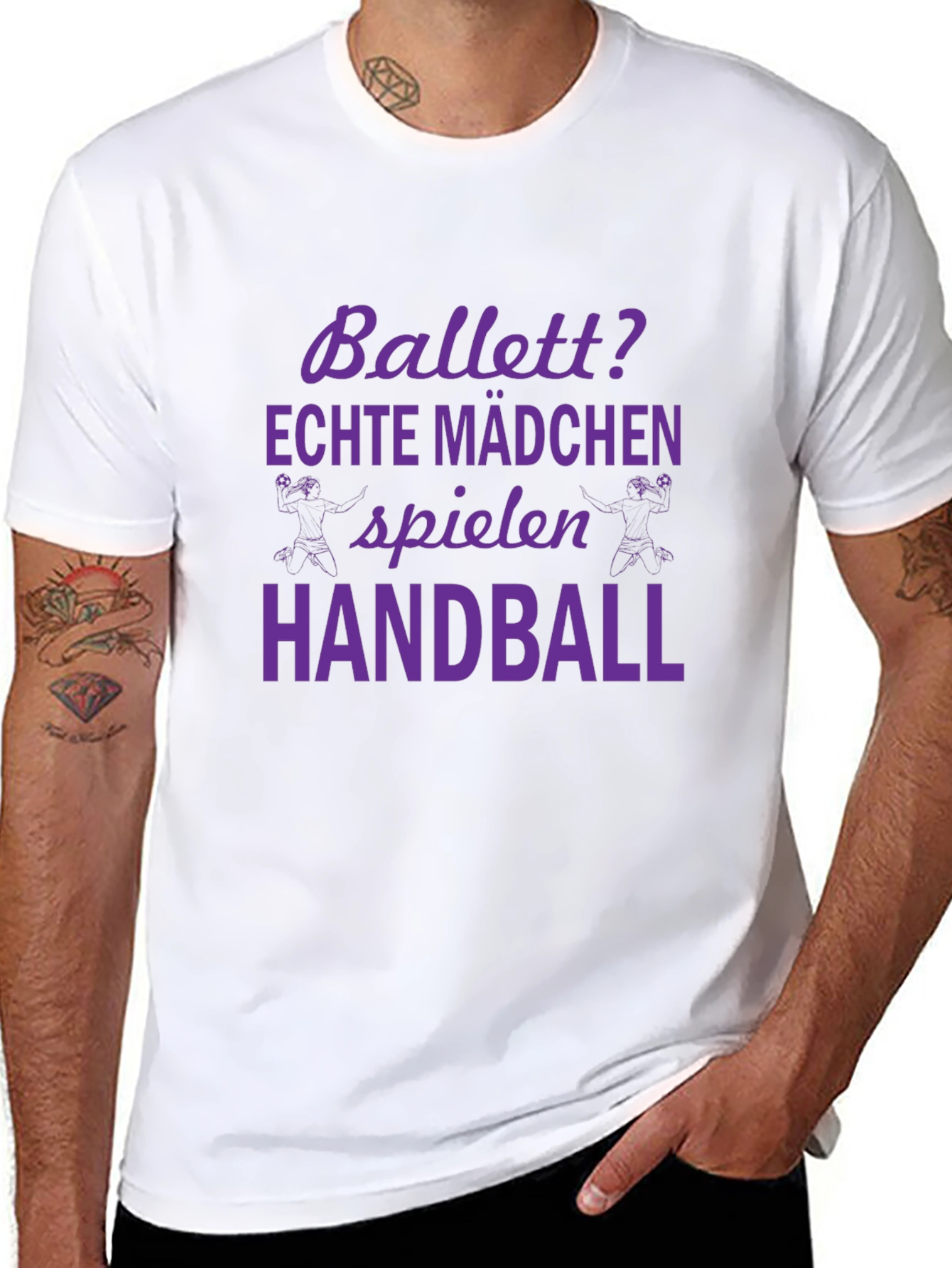 Ballett? Echte Madchen Handball T-Shirt
