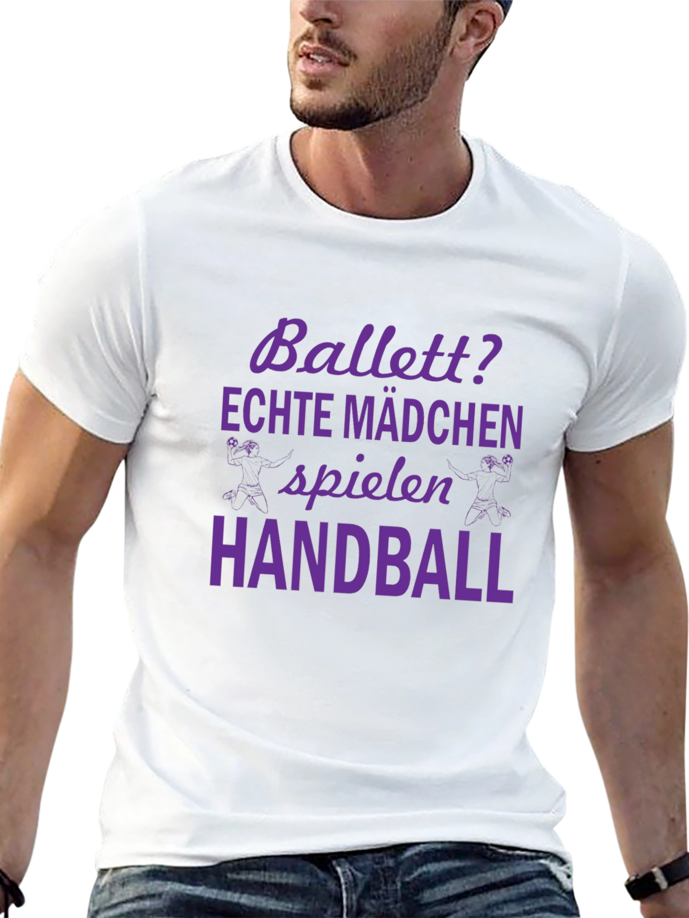 Ballett? Echte Madchen Handball T-Shirt