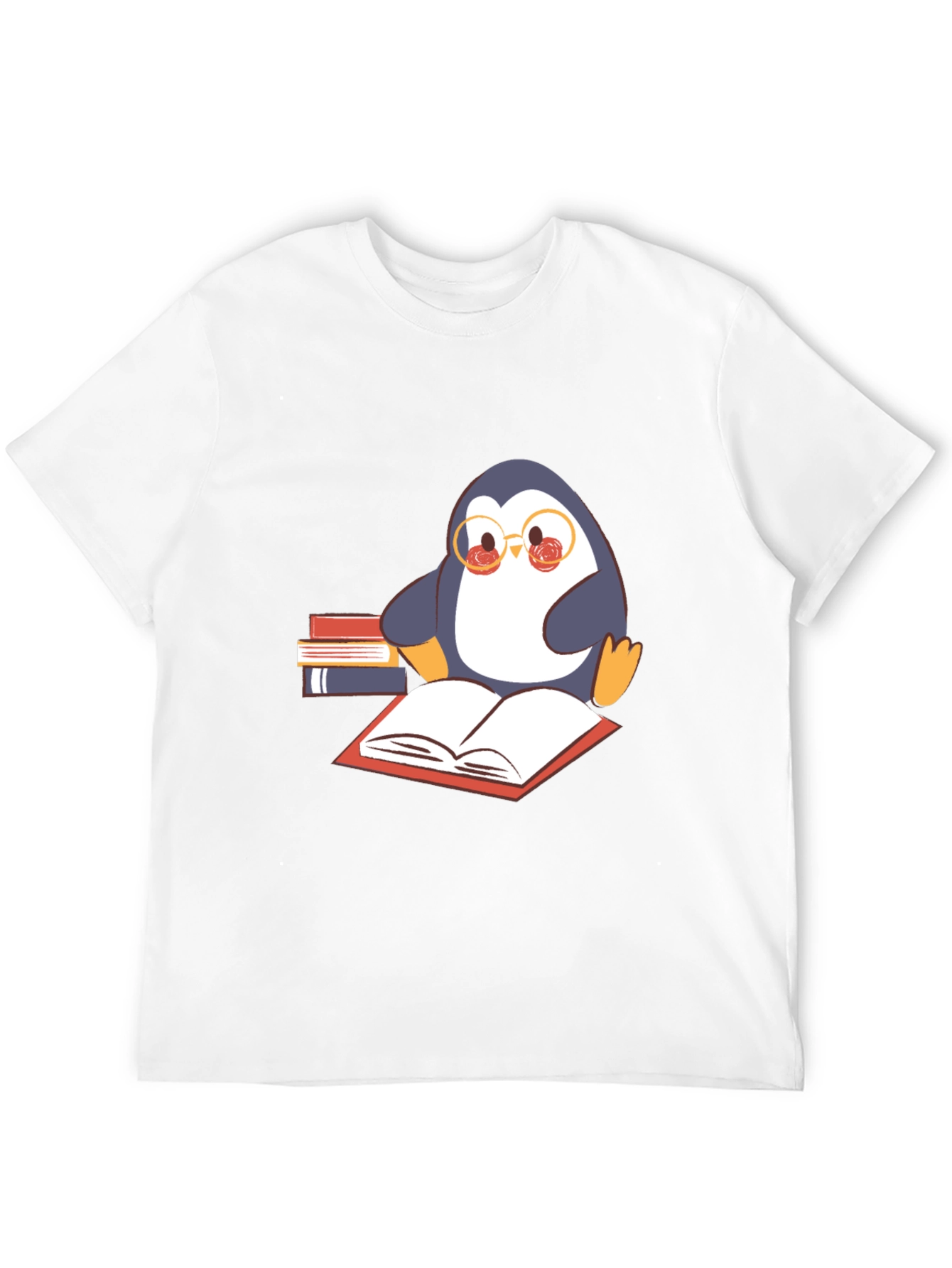 Bookworm Penguin Graphic Tee - Black