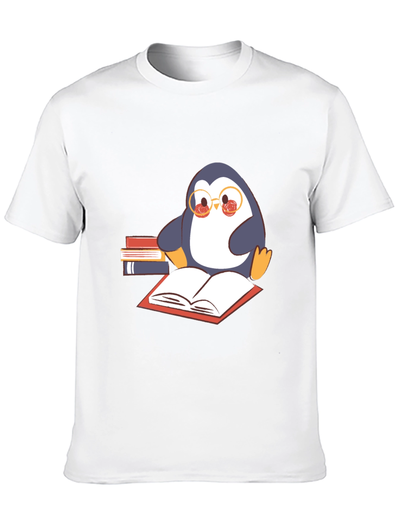 Bookworm Penguin Graphic Tee - Black