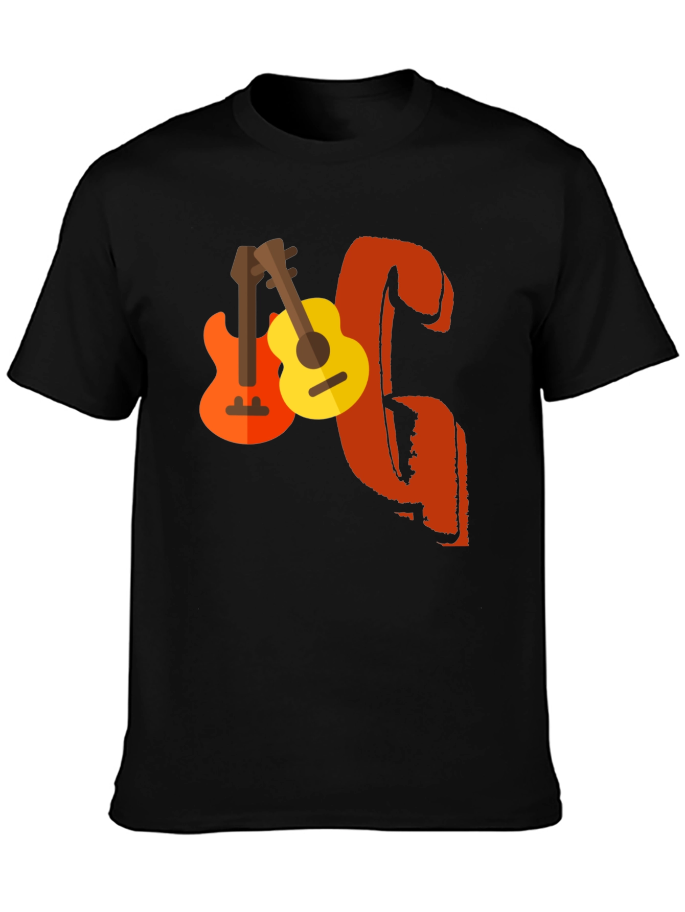 Guitar Graphic Print T-Shirt