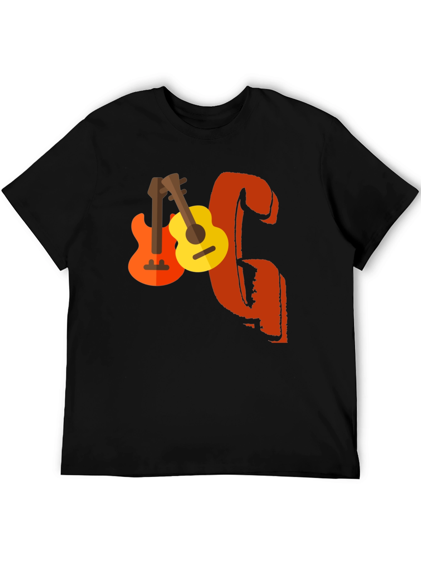 Guitar Graphic Print T-Shirt