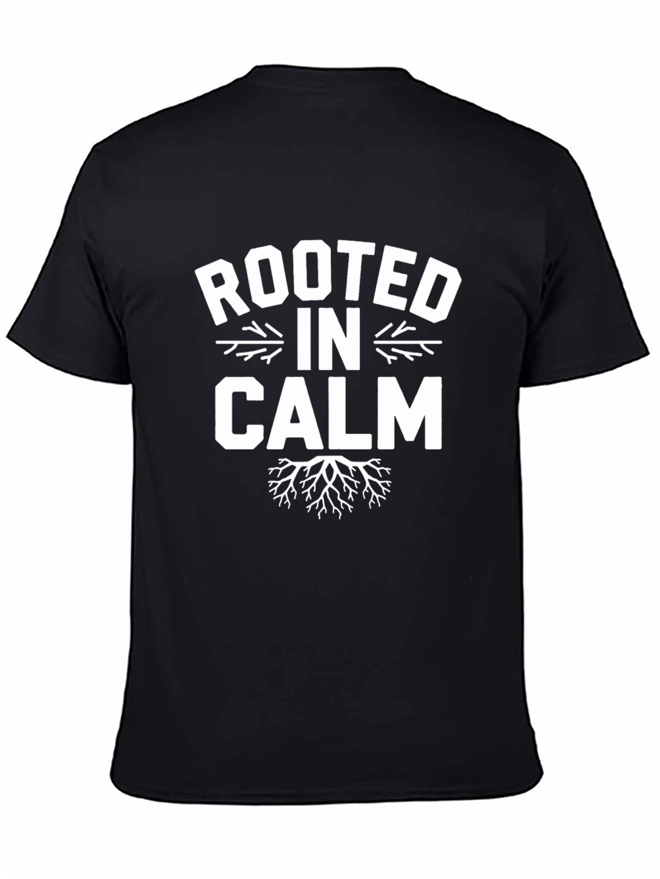 Rooted in Calm Graphic Tee - Black Casual T-Shirt